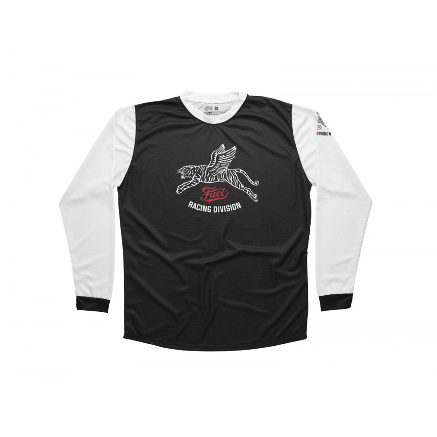 Cheap FUEL MOTORCYCLES FUEL – Racing Division Jersey – Black Long Sleeve T’s S