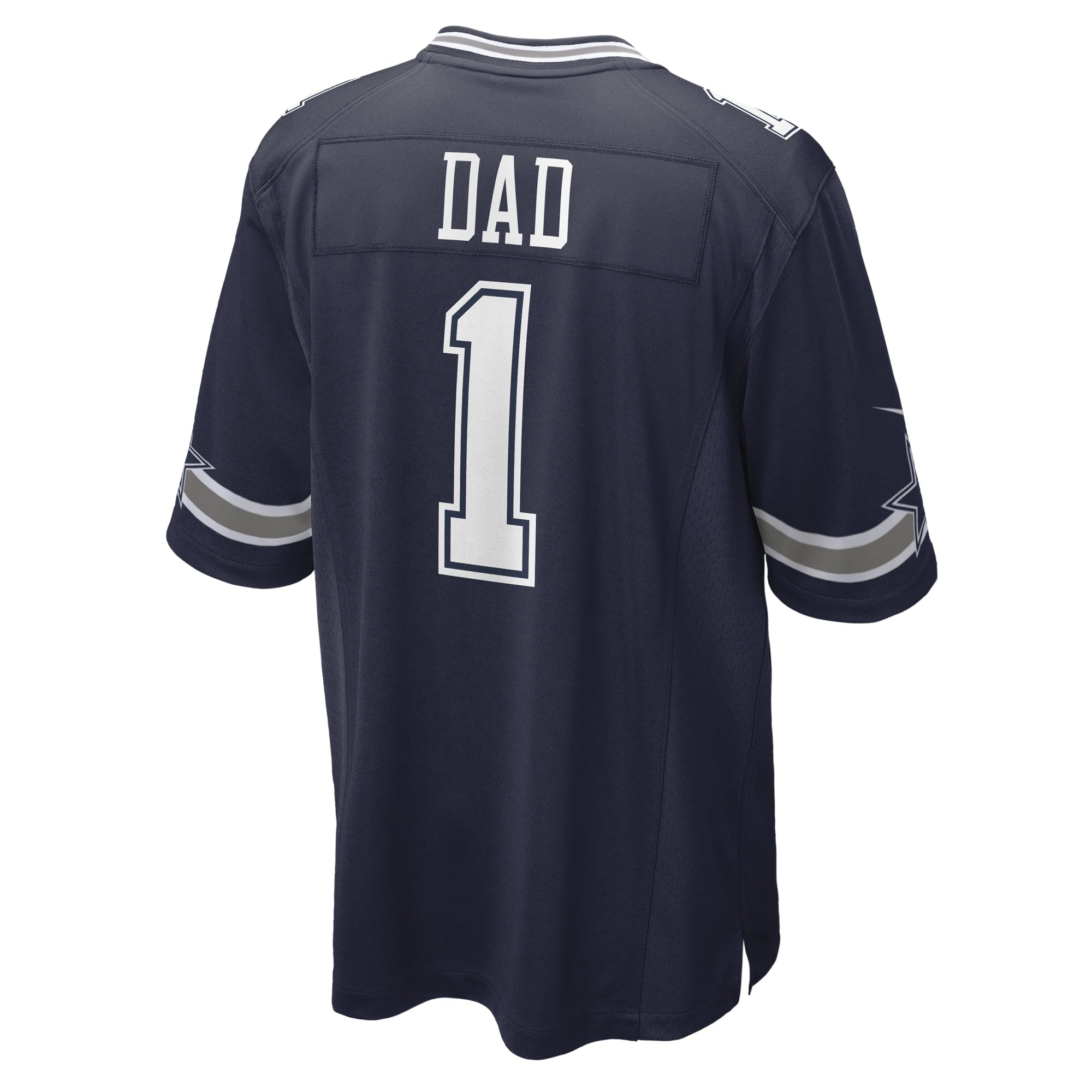 Men's Nike Number 1 Dad Navy Dallas Cowboys Game Jersey
