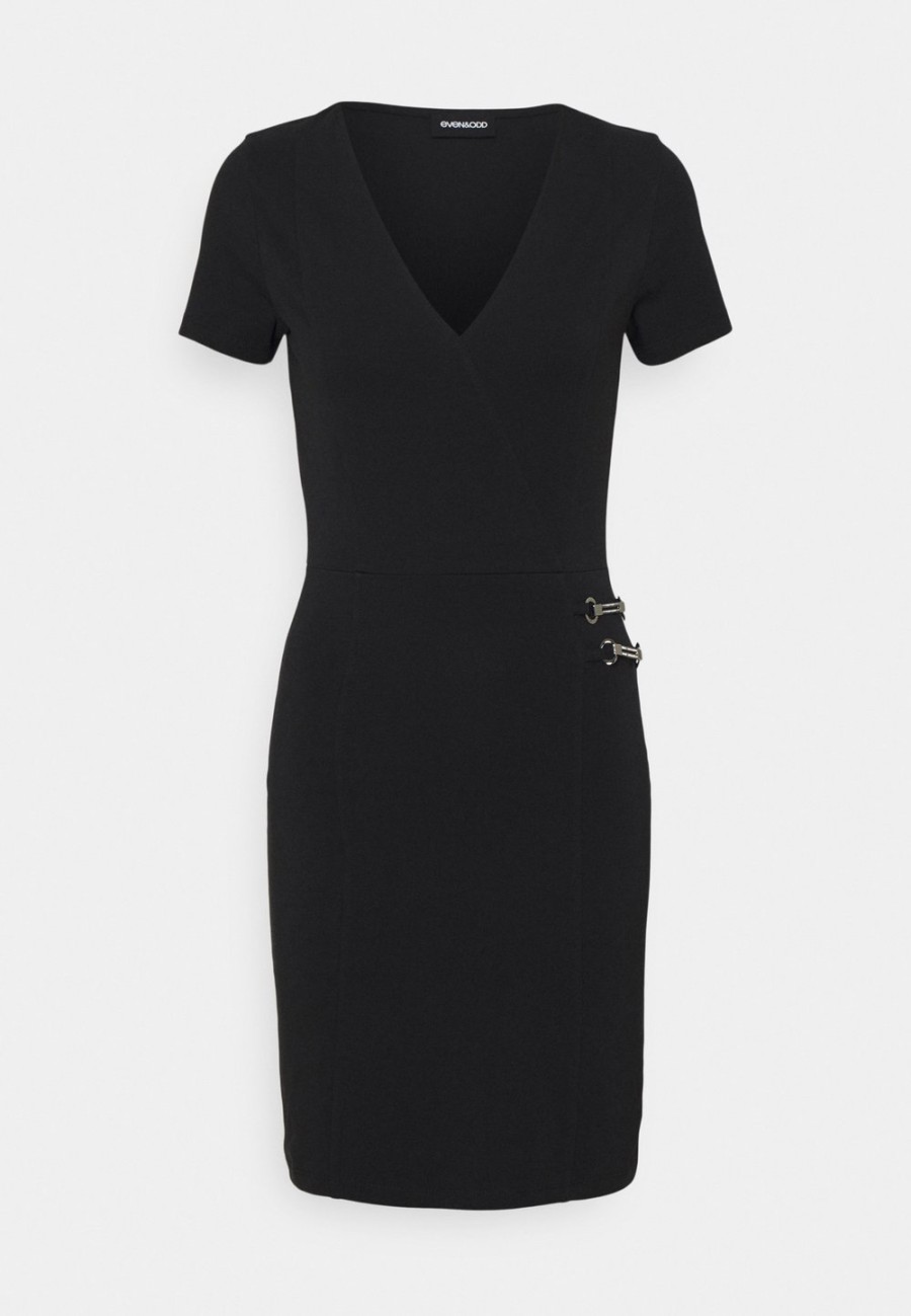 Outlet Soldes Even&Odd Robe en jersey robes col en v profond femme XS