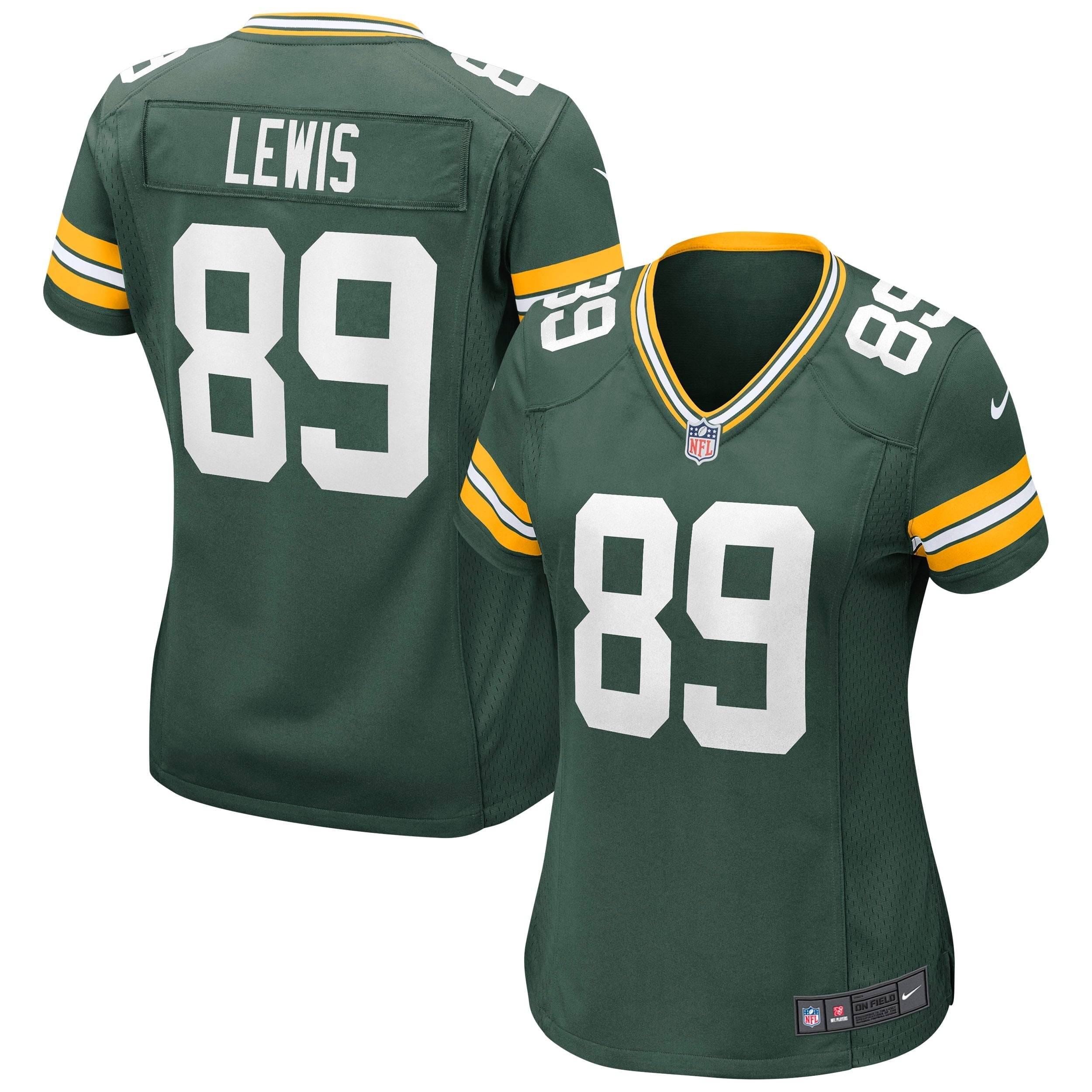 Women's Nike Marcedes Lewis Green Green Bay Packers Game Jersey