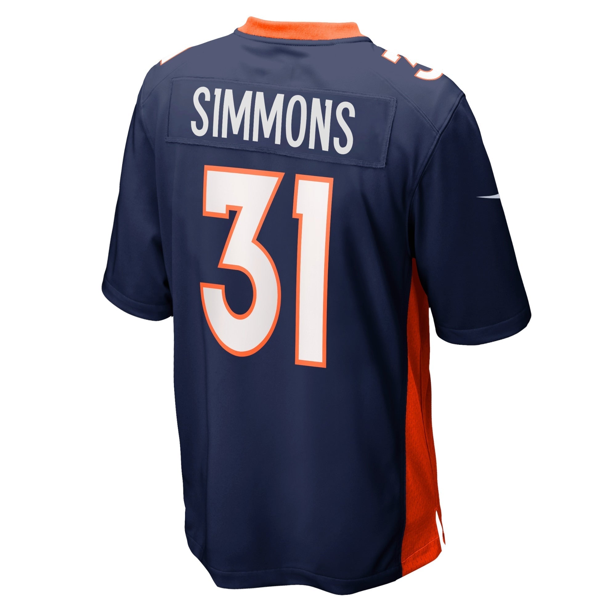 Men's Nike Justin Simmons Navy Denver Broncos Game Jersey