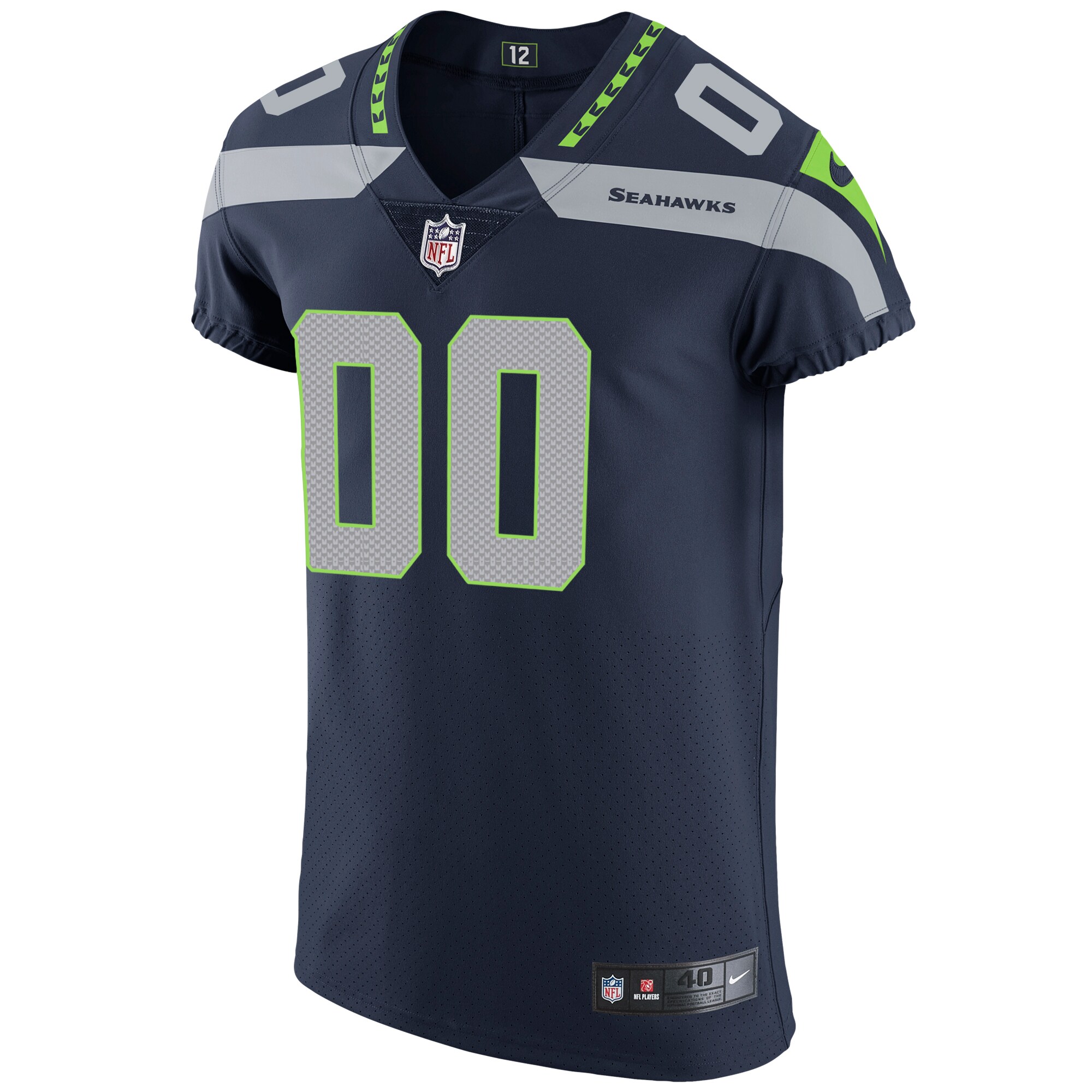 Seattle Seahawks Nike Vapor Untouchable Custom Elite Jersey - College Navy