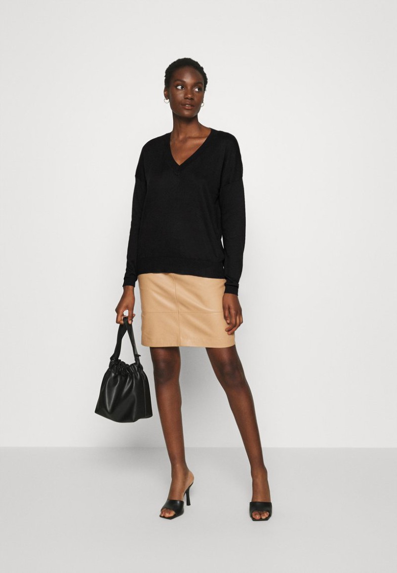Sale Anna Field BASIC- SOFT V-NECK – Jersey De Punto – Black, Mujer L