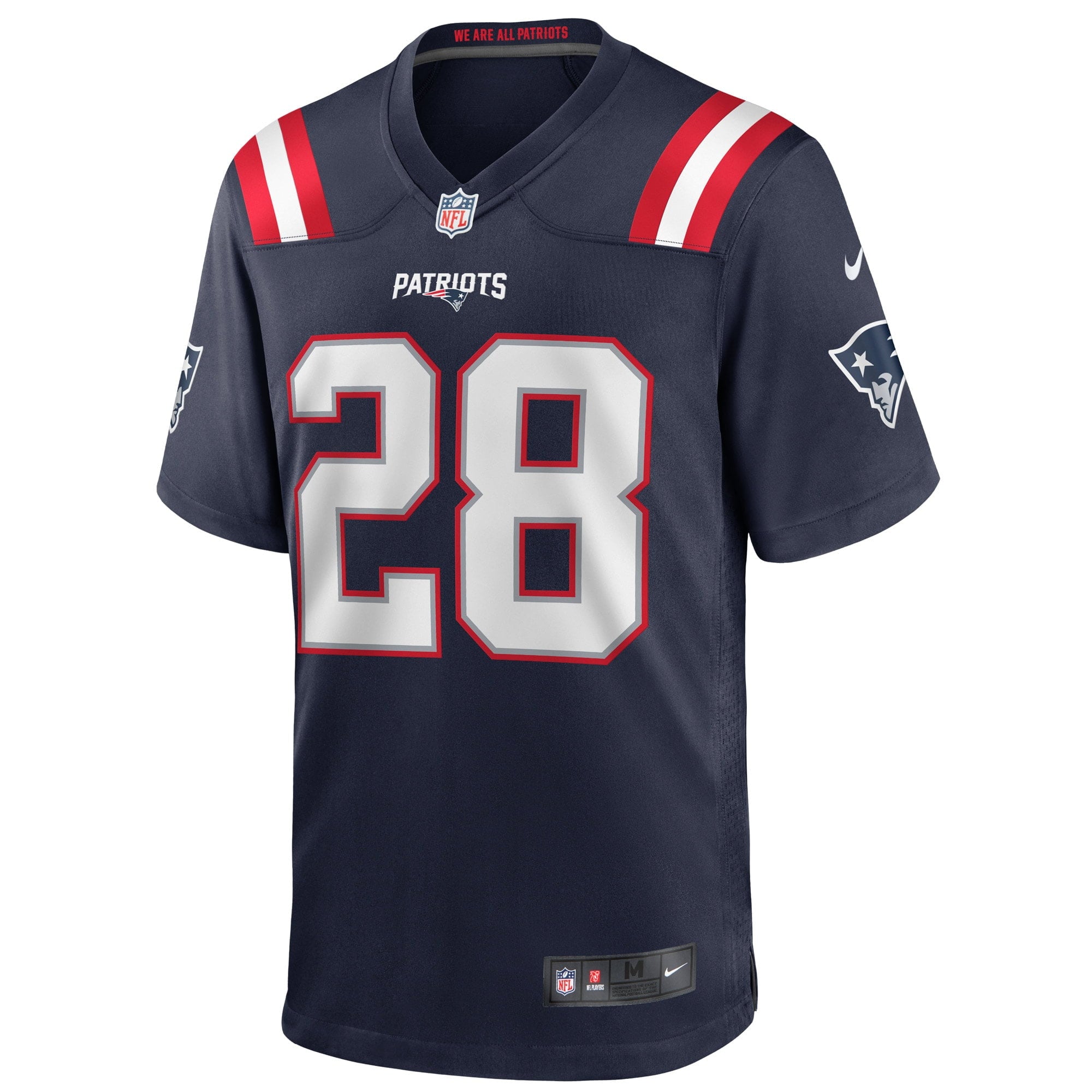 Men's Nike James White Navy New England Patriots Game Player Jersey