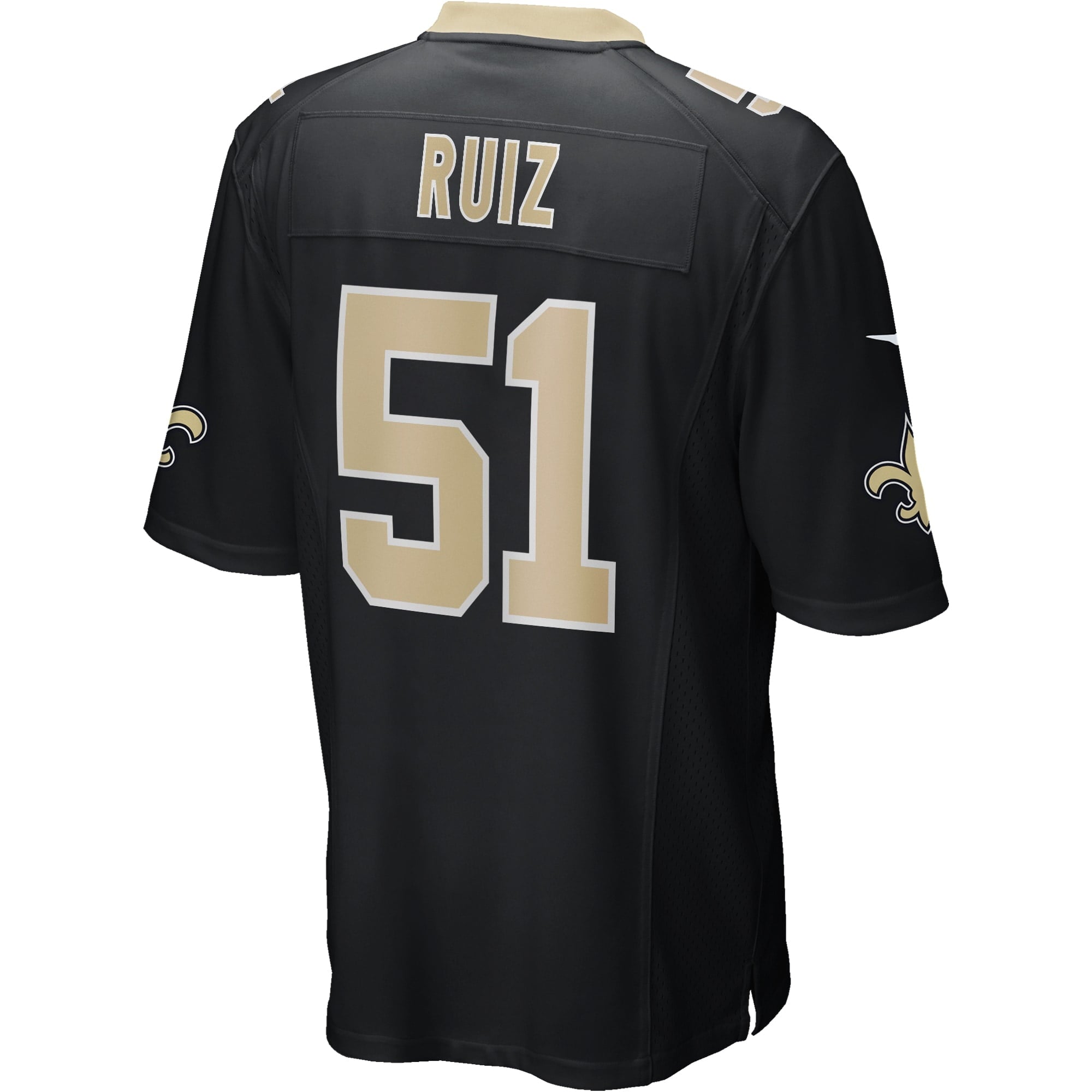 Men's Nike Cesar Ruiz Black New Orleans Saints Player Game Jersey