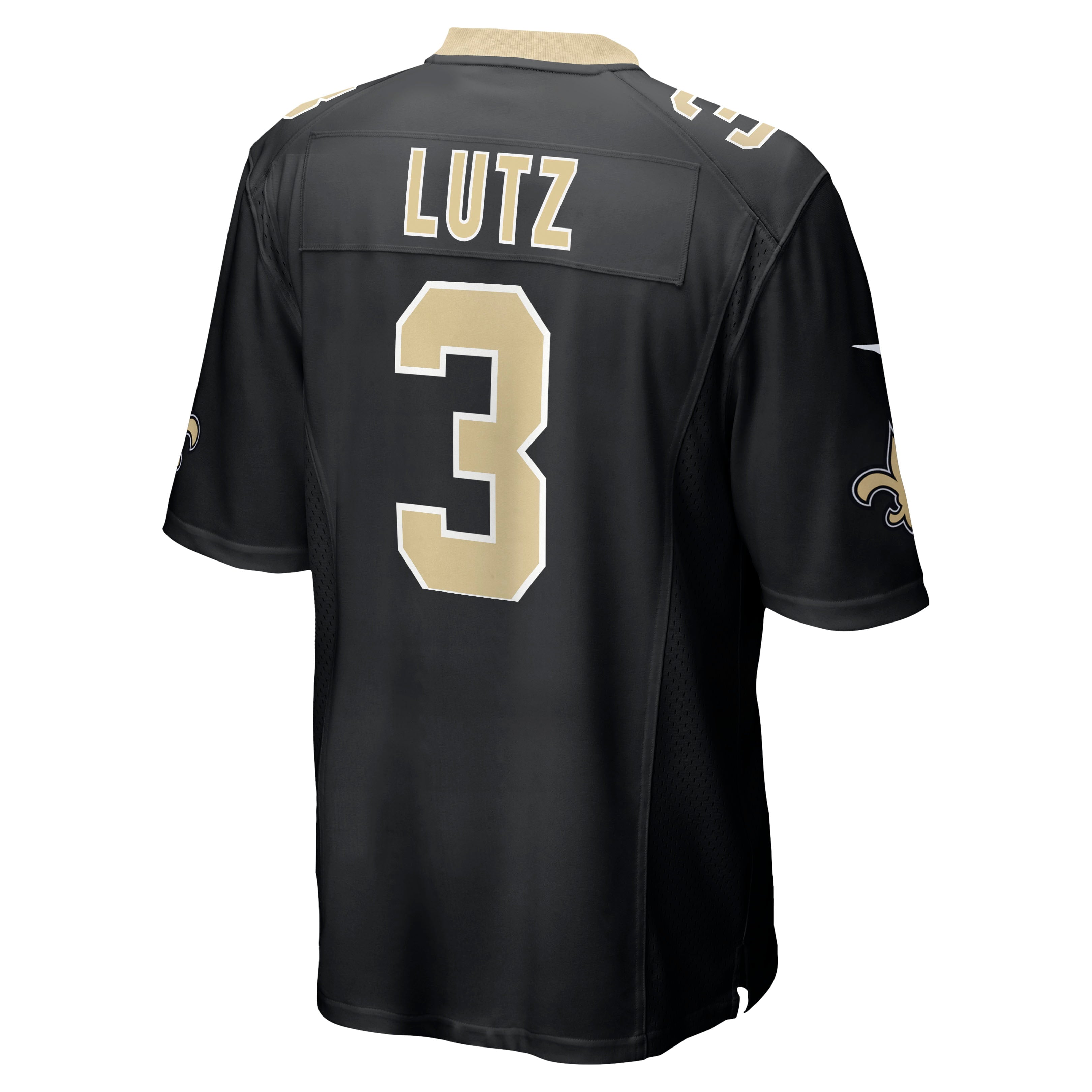 Men's Nike Wil Lutz Black New Orleans Saints Game Jersey