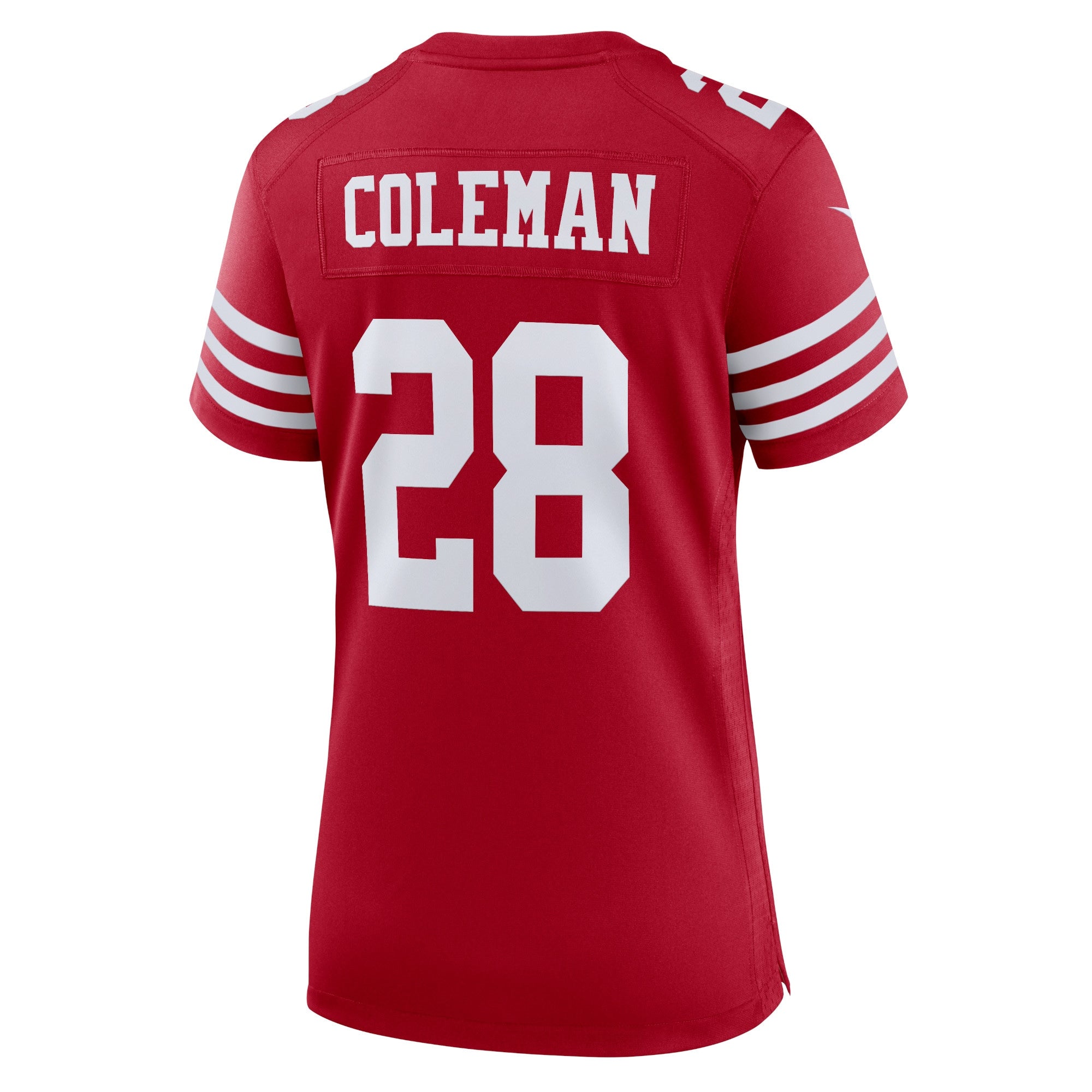 Women's Nike Tevin Coleman Scarlet San Francisco 49ers Home Game Player Jersey
