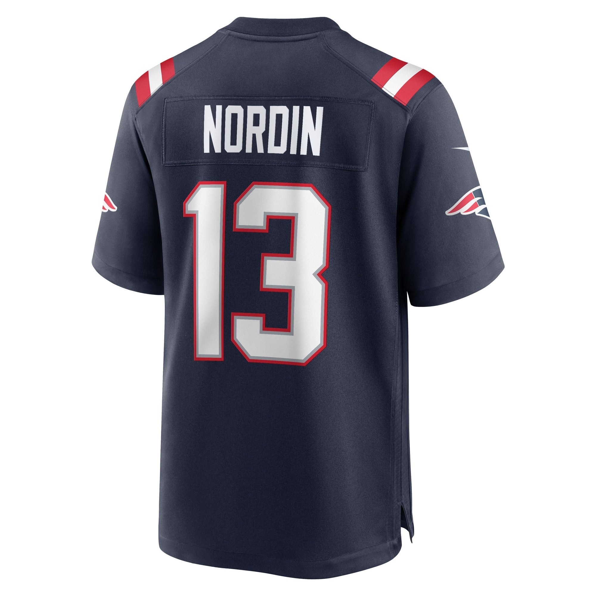 Men's Nike Quinn Nordin Navy New England Patriots Game Player Jersey