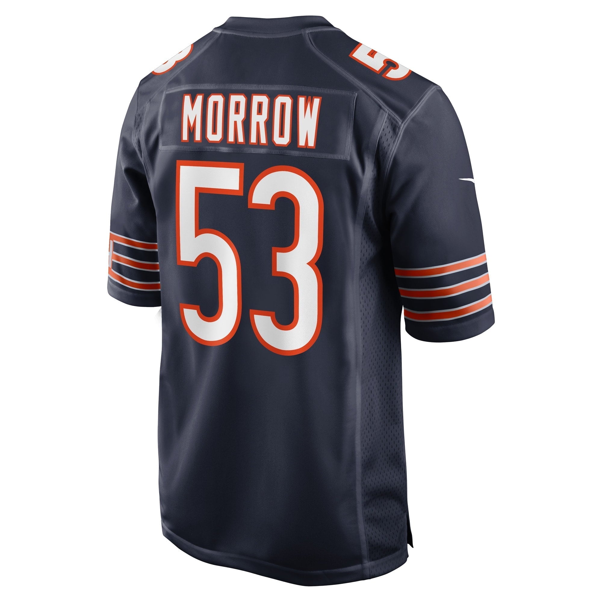 Men's Nike Nicholas Morrow Navy Chicago Bears Game Player Jersey