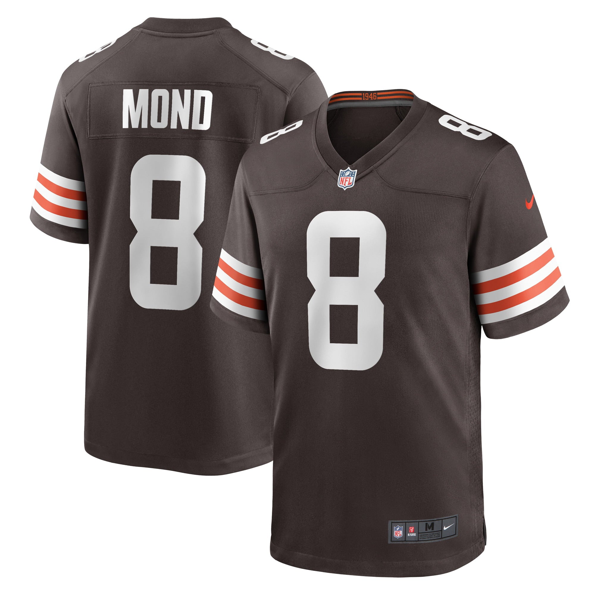 Men's Nike Kellen Mond Brown Cleveland Browns Game Player Jersey