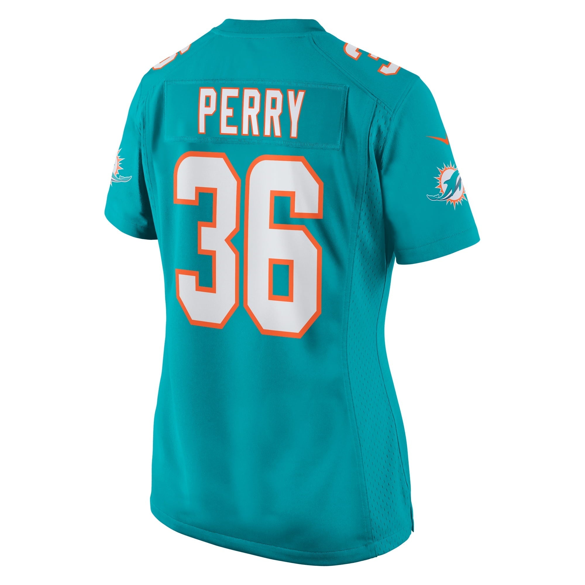 Women's Nike Jamal Perry Aqua Miami Dolphins Home Game Player Jersey