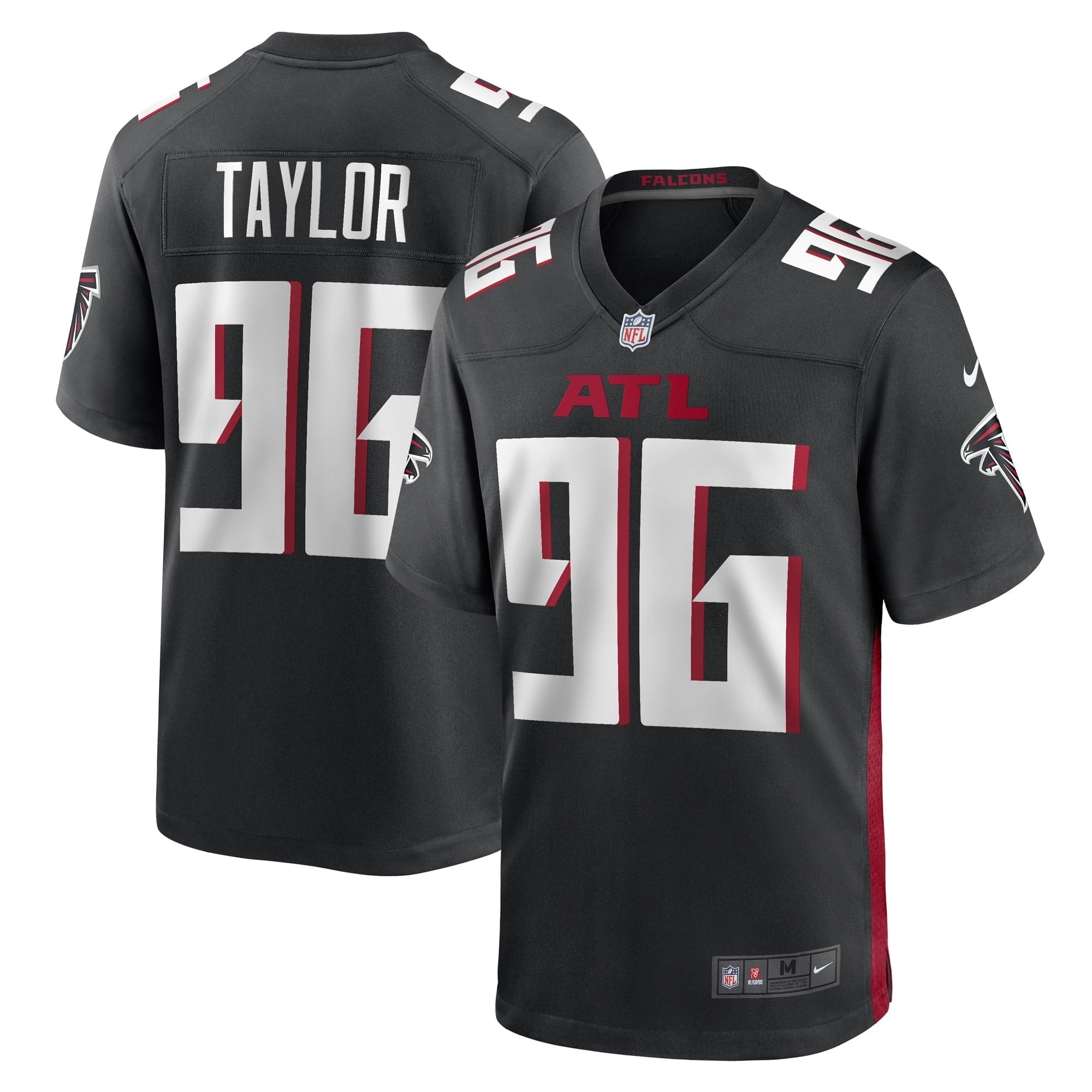 Men's Nike Vincent Taylor Black Atlanta Falcons Game Player Jersey