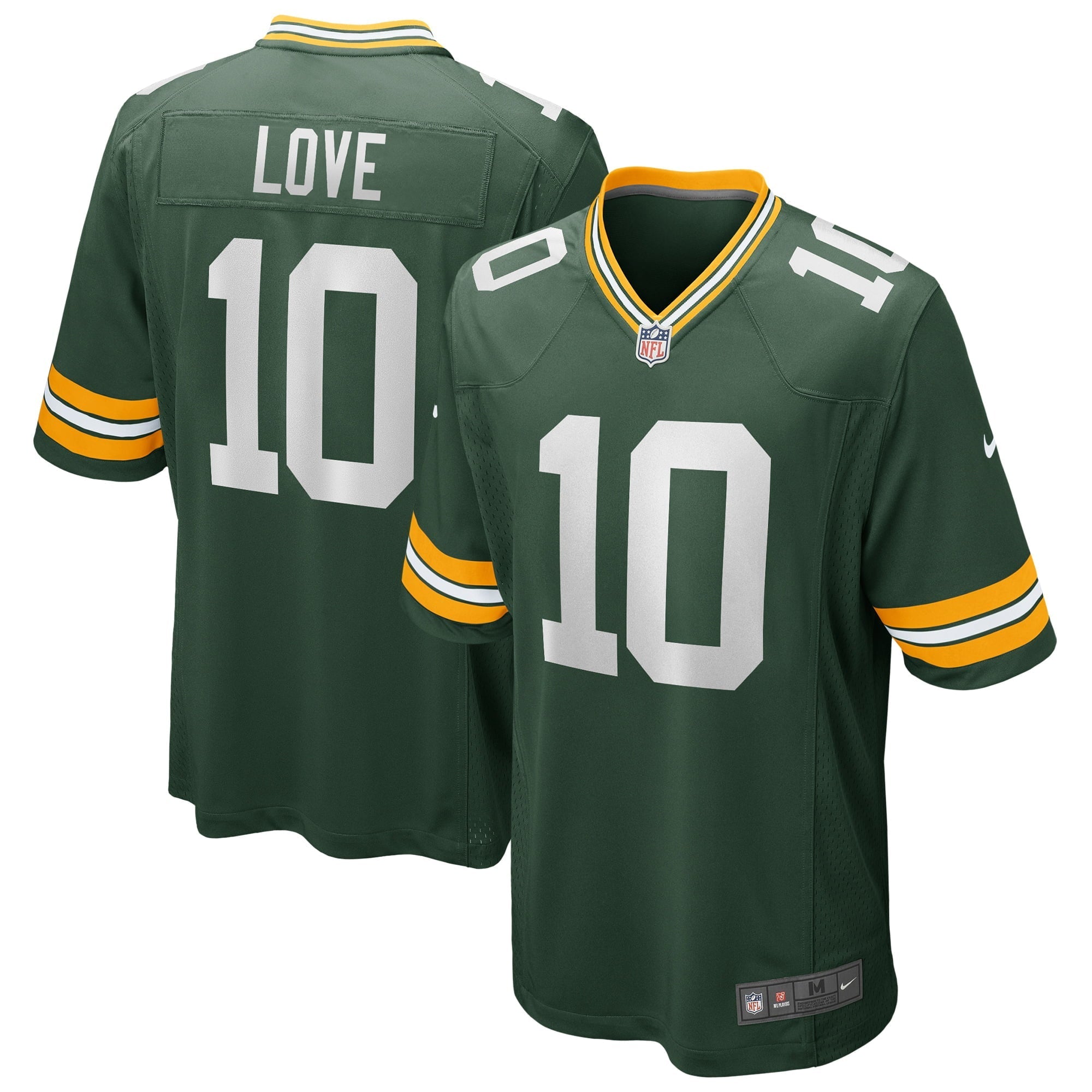 Men's Nike Jordans Love Green Green Bay Packers Player Game Jersey
