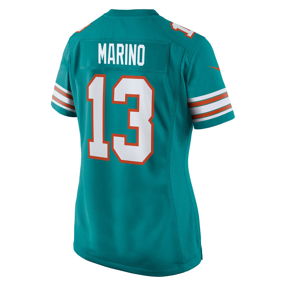 Women's Miami Dolphins Dan Marino Retired Player Jersey Aqua