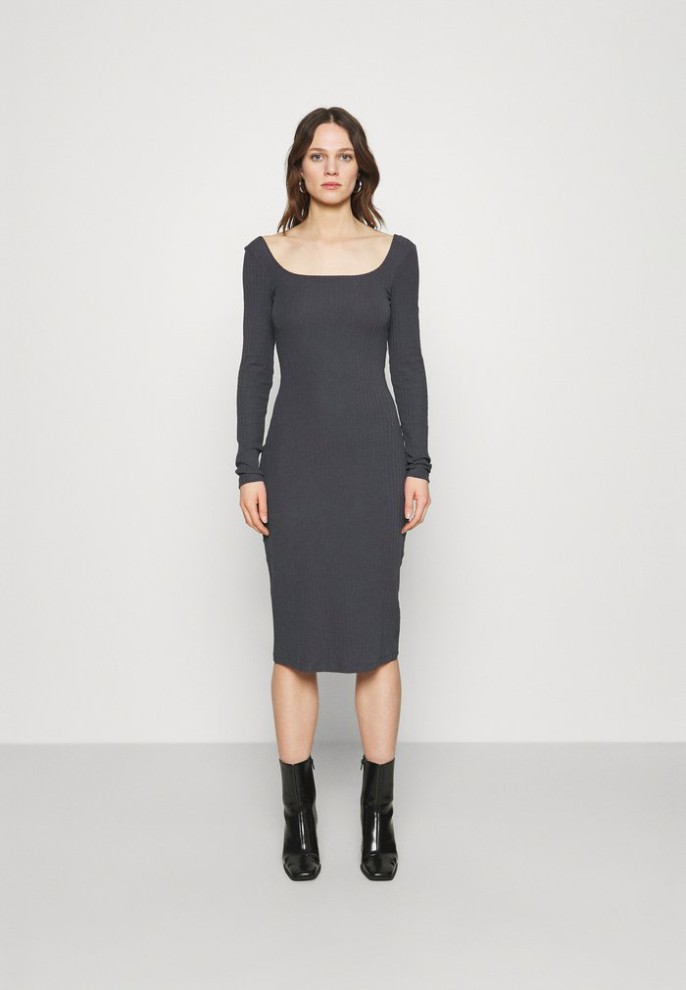 Outlet Zign Jersey Dress – Dark Grey L