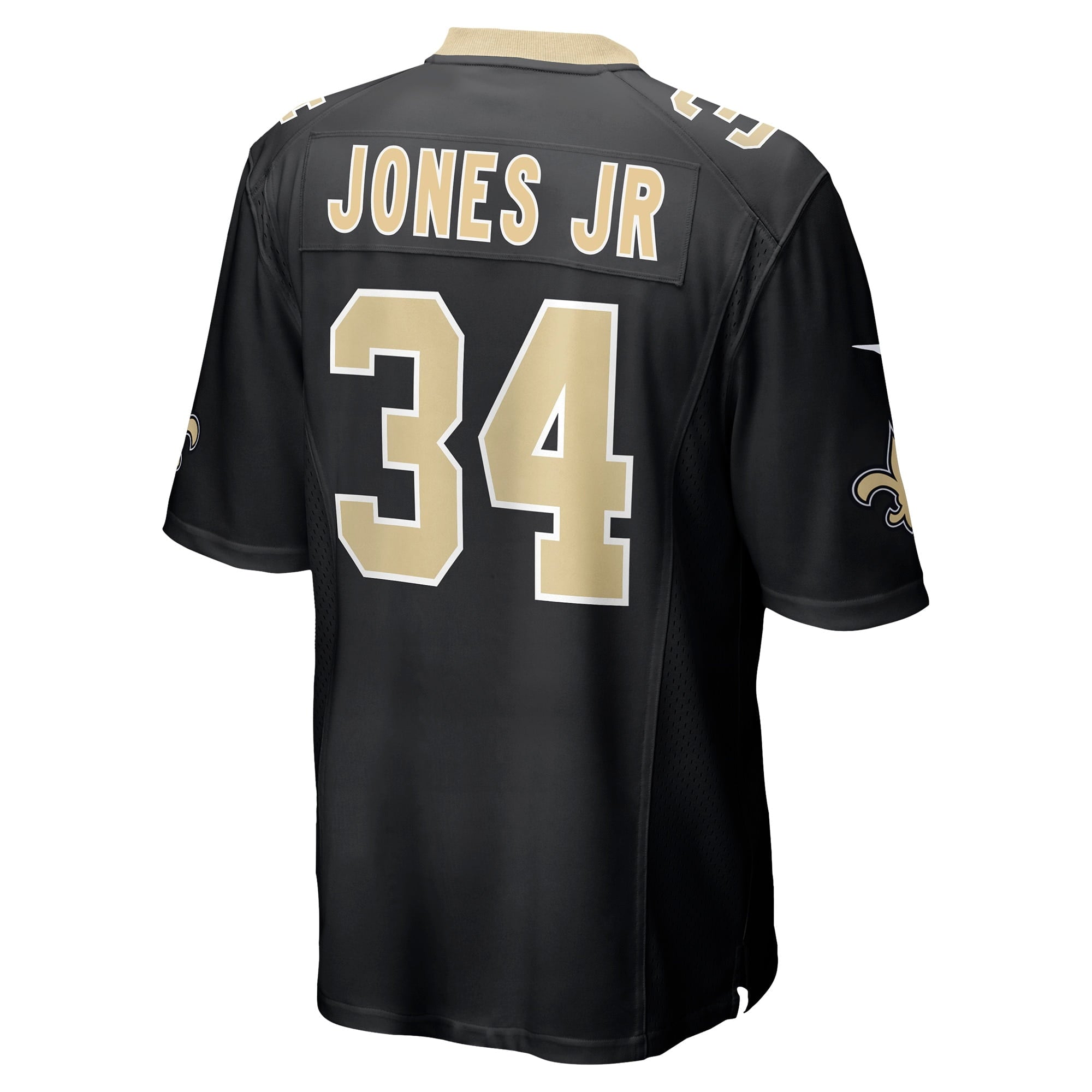 Men's Nike Tony Jones Jr. Black New Orleans Saints Player Game Jersey