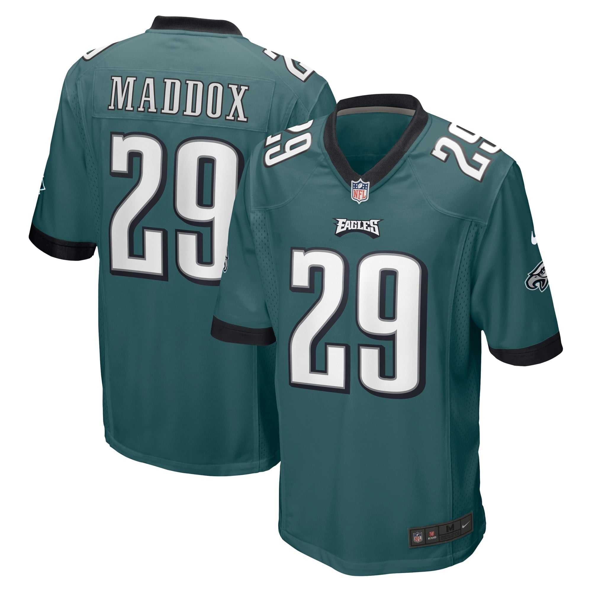 Men's Nike Avonte Maddox Midnight Green Philadelphia Eagles Game Jersey