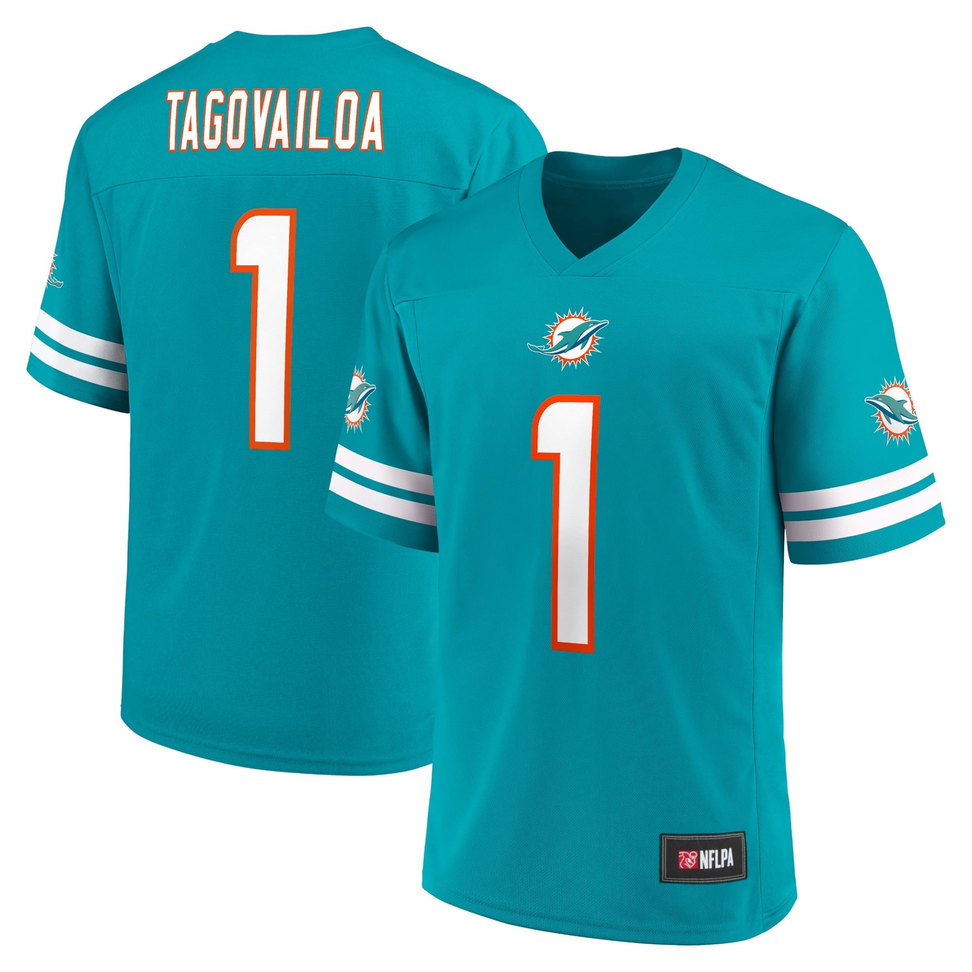 Men's Fanatics Branded Tua Tagovailoa Aqua Miami Dolphins Replica Player Jersey