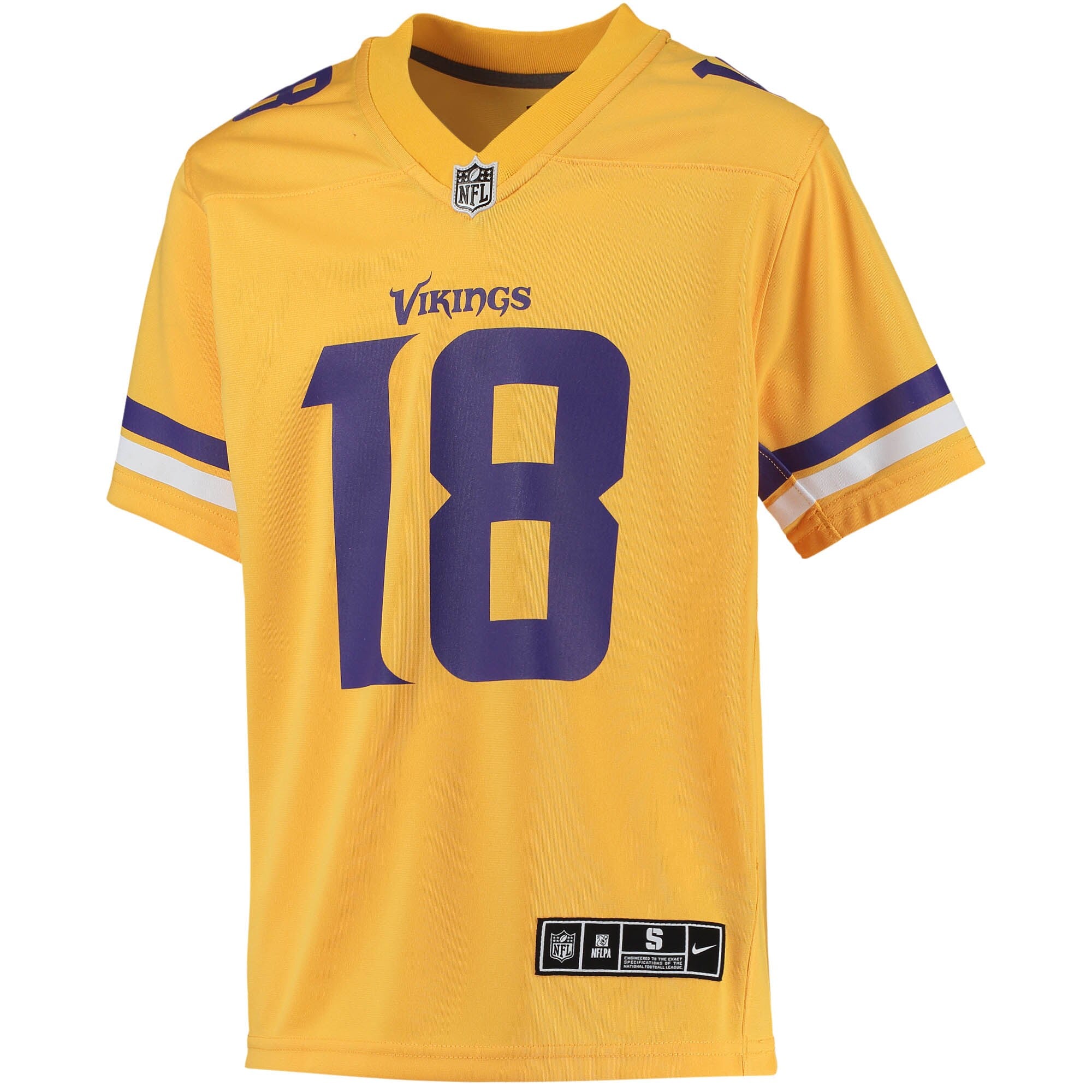 Youth Nike Justin Jefferson Gold Minnesota Vikings Inverted Team Game Jersey