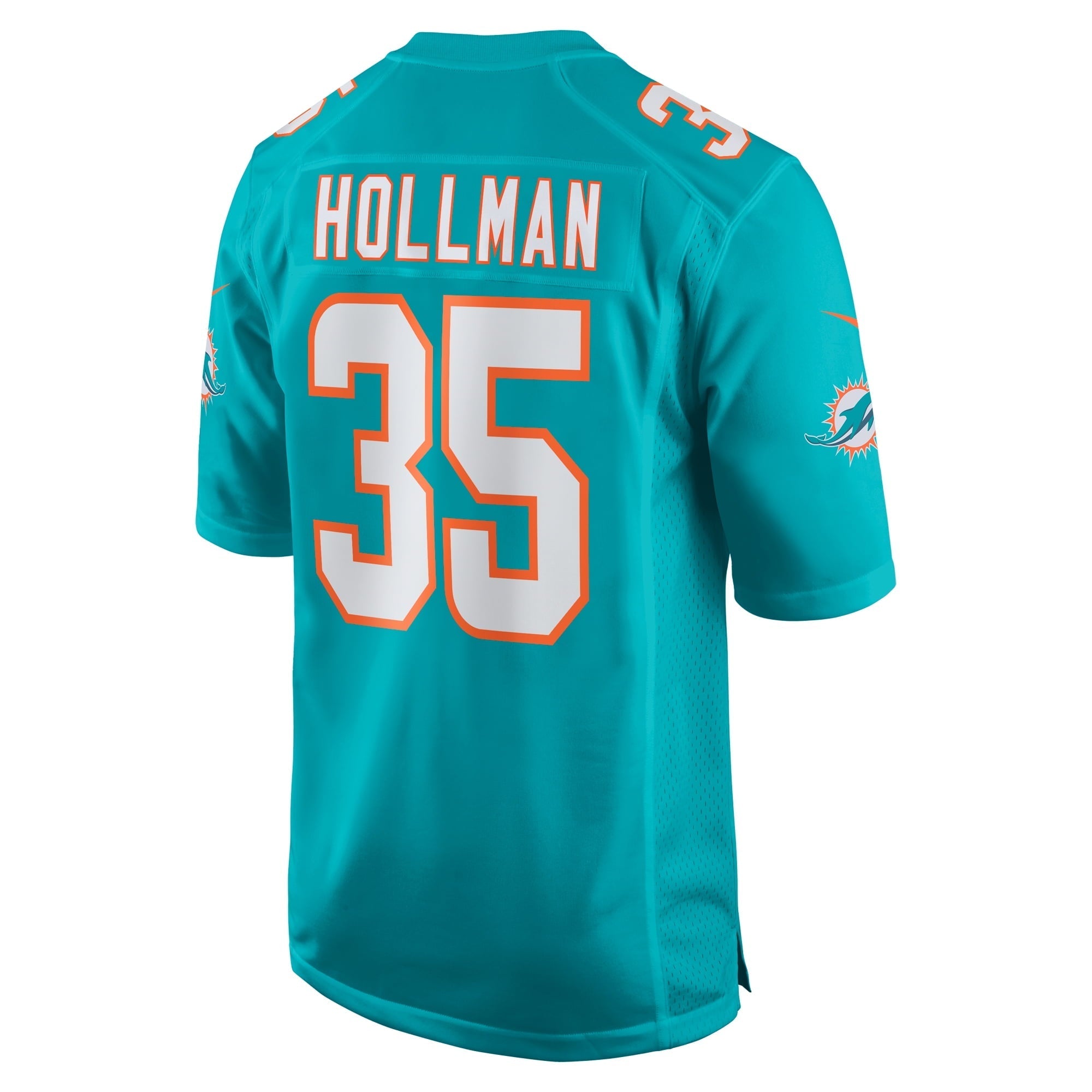 Men's Nike Ka'Dar Hollman Aqua Miami Dolphins Home Game Player Jersey