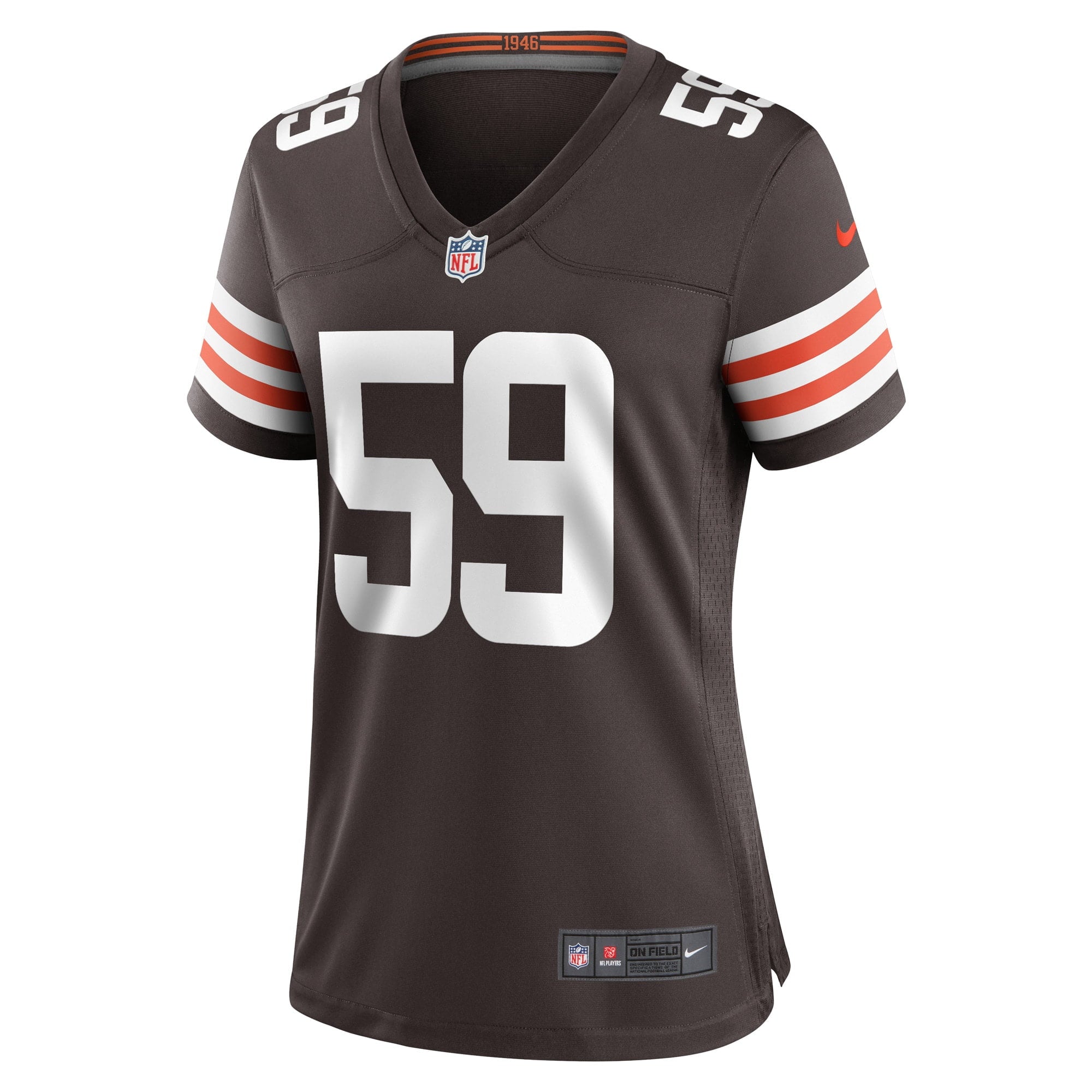Women's Nike Joe Haeg Brown Cleveland Browns Game Player Jersey