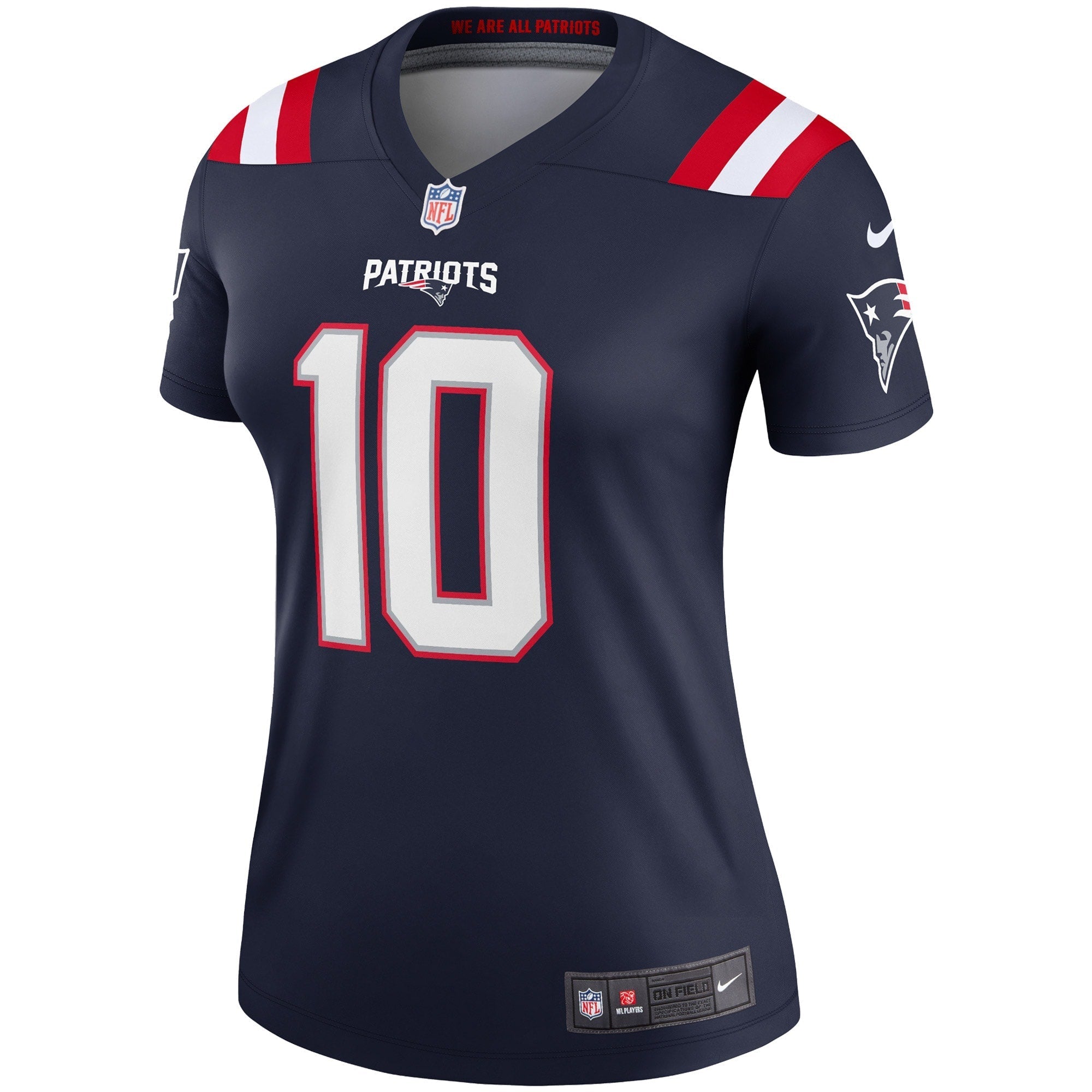 Women's Nike Mac Jones Navy New England Patriots Legend Jersey