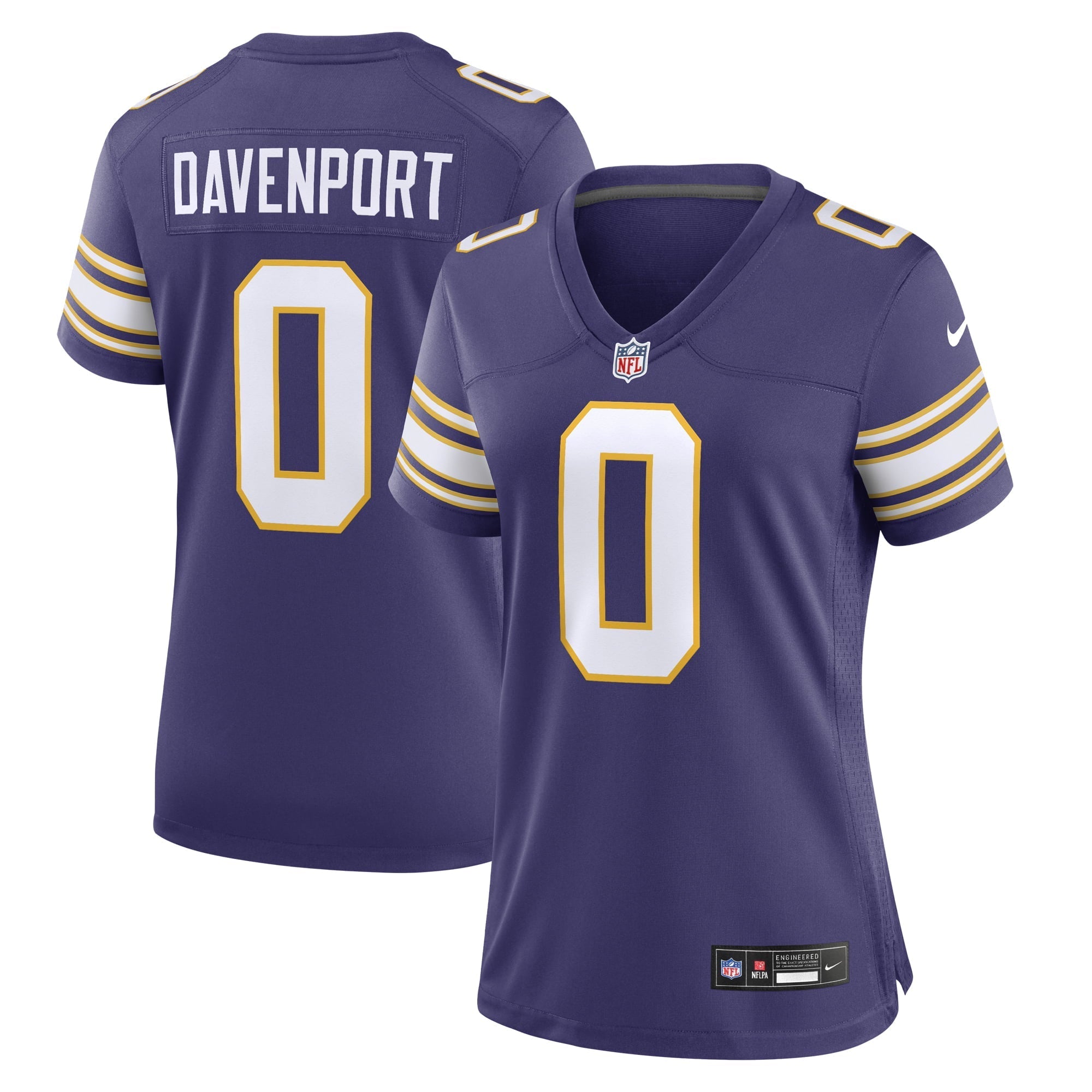 Women's Nike Marcus Davenport Purple Minnesota Vikings Classic Player Game Jersey