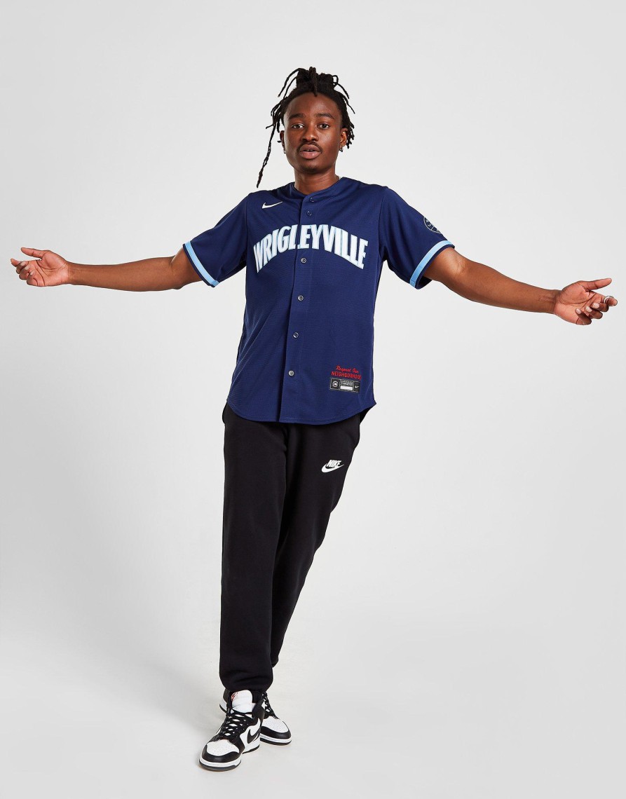 Sale Nike MLB Chicago Cubs City Jersey Blå S