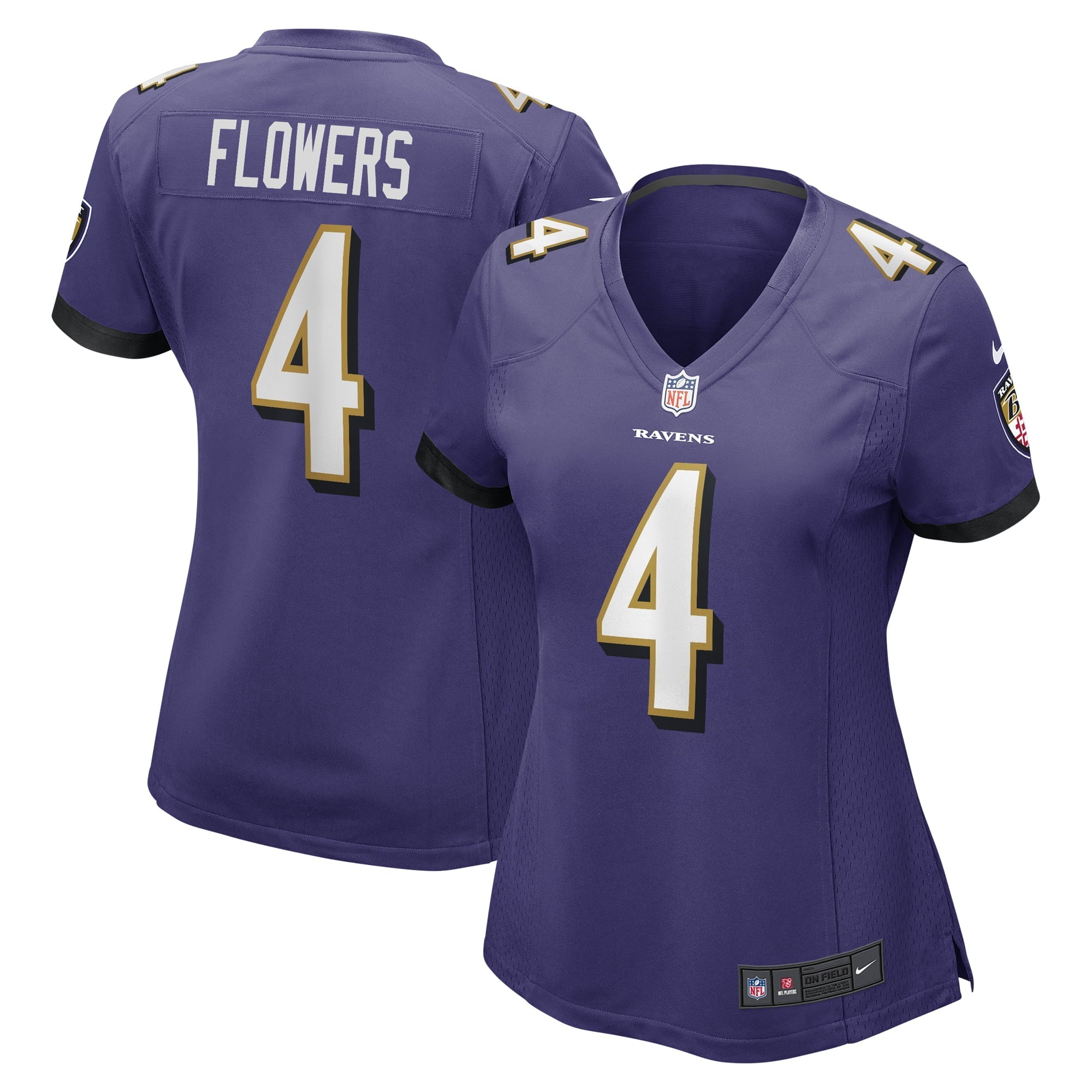 Women's Nike Zay Flowers Purple Baltimore Ravens Team Game Jersey