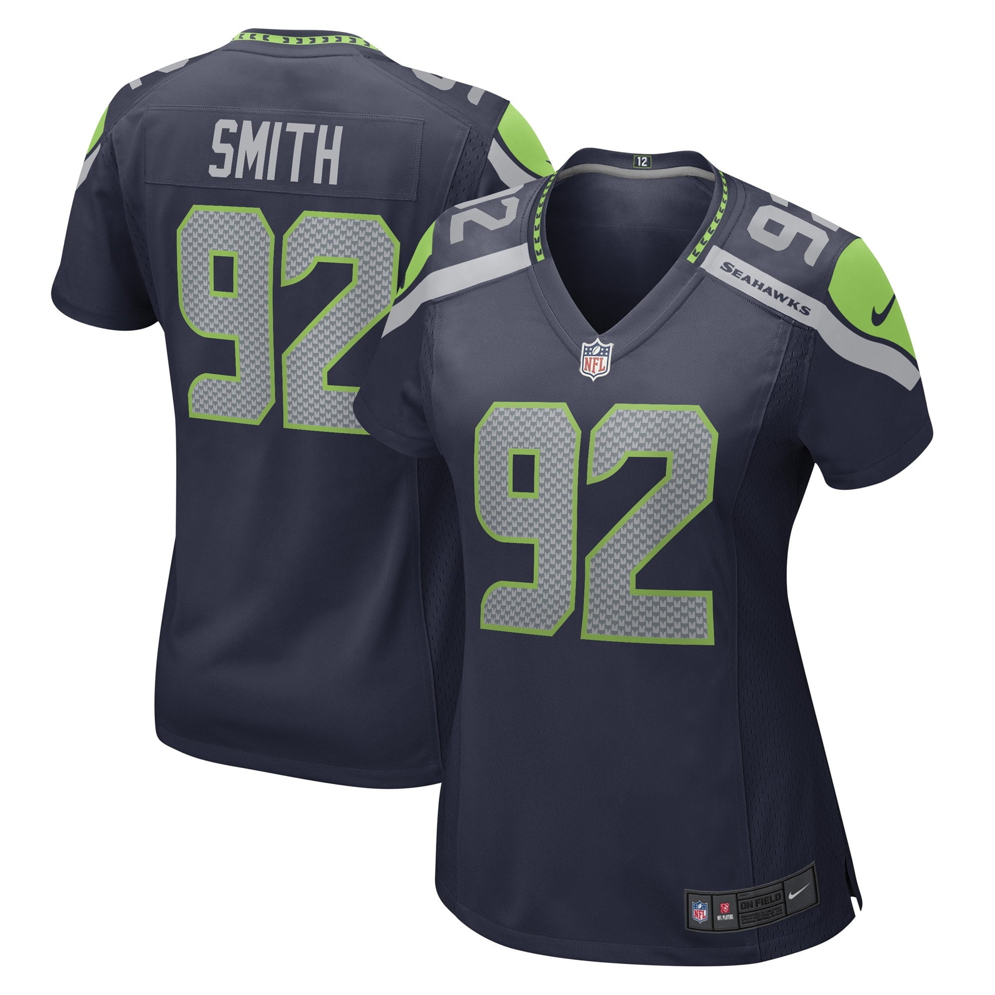 Women's Nike Tyreke Smith College Navy Seattle Seahawks Game Player Jersey