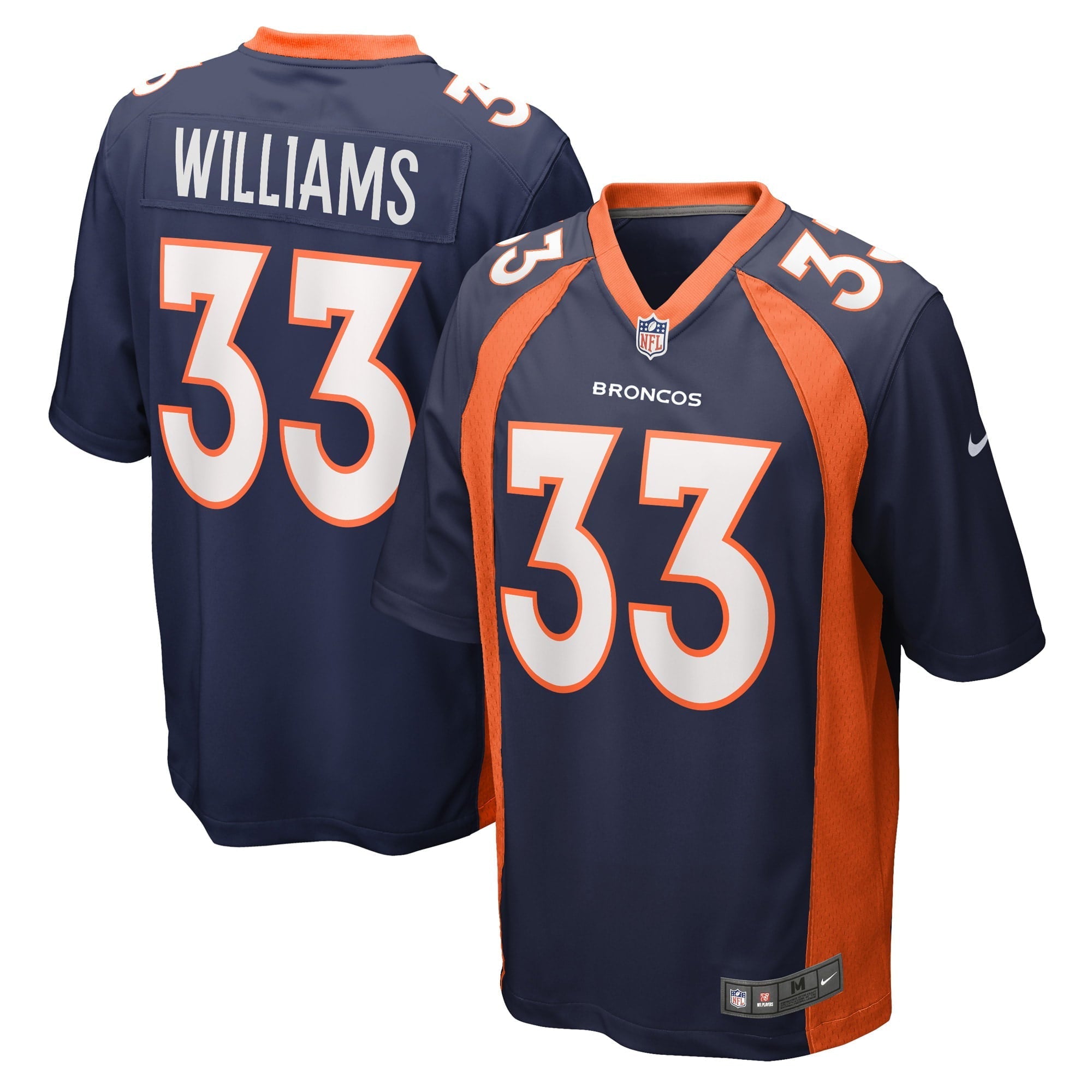 Men's Nike Javonte Williams Navy Denver Broncos Home Game Player Jersey