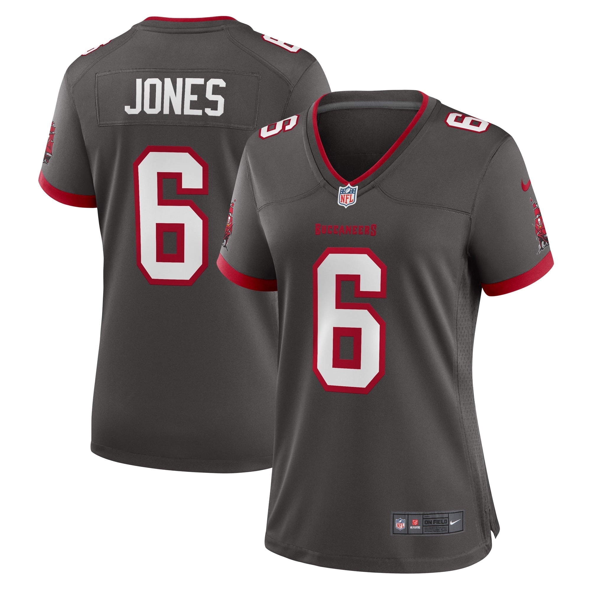 Women's Nike Julio Jones Pewter Tampa Bay Buccaneers Player Game Jersey