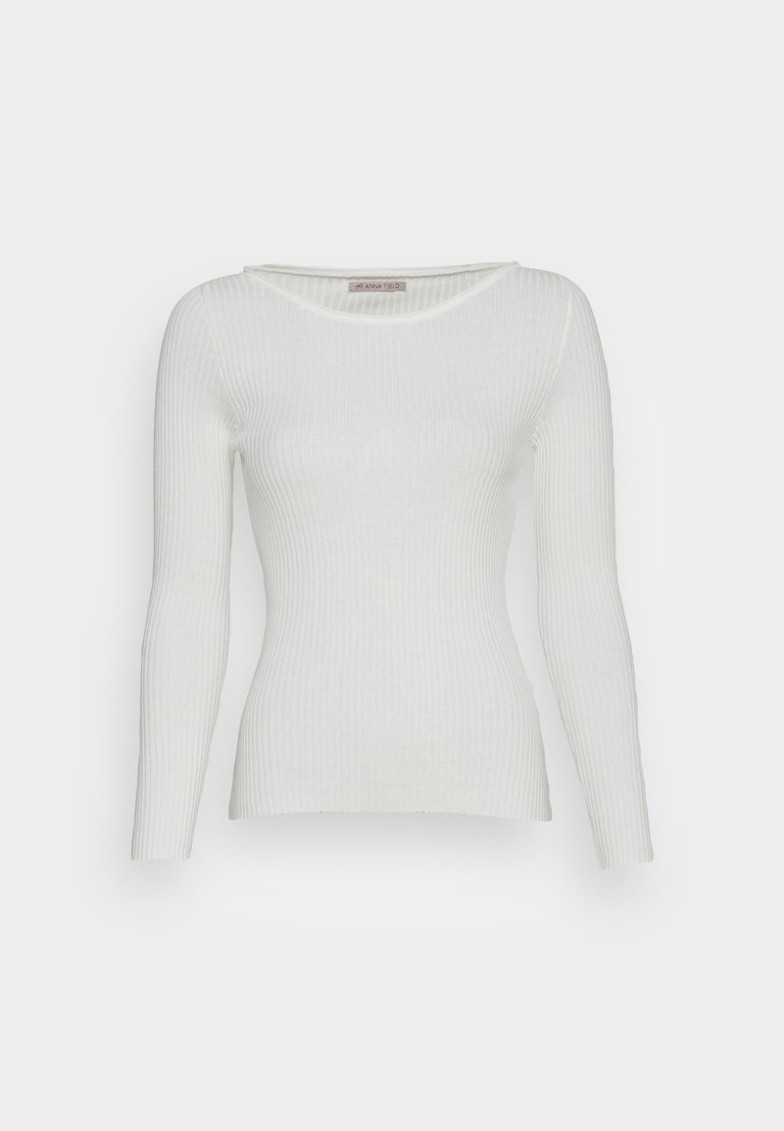 Clearance Anna Field BOATNECK JUMPER – Jersey De Punto – White, Mujer L