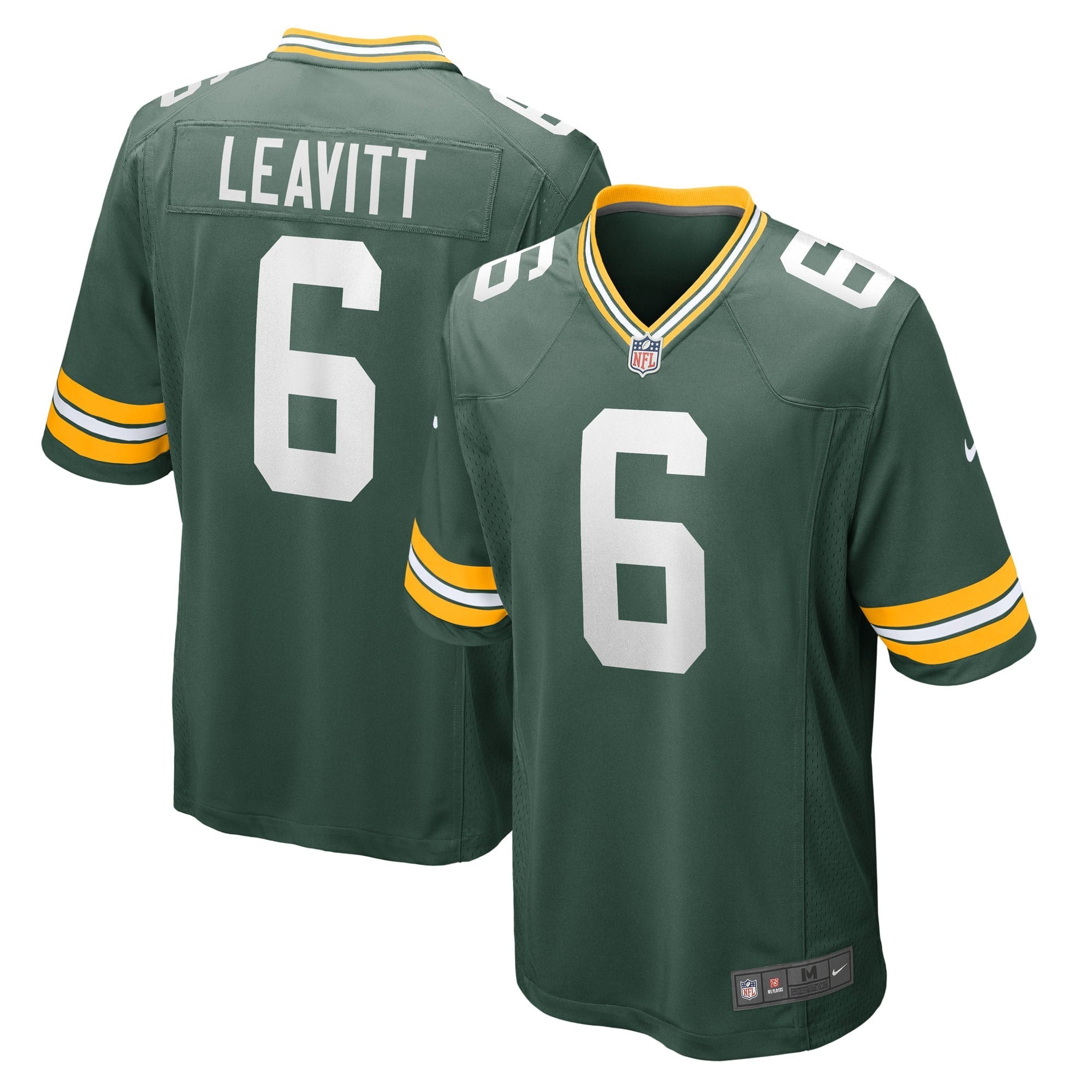 Men's Nike Dallin Leavitt Green Green Bay Packers Game Player Jersey