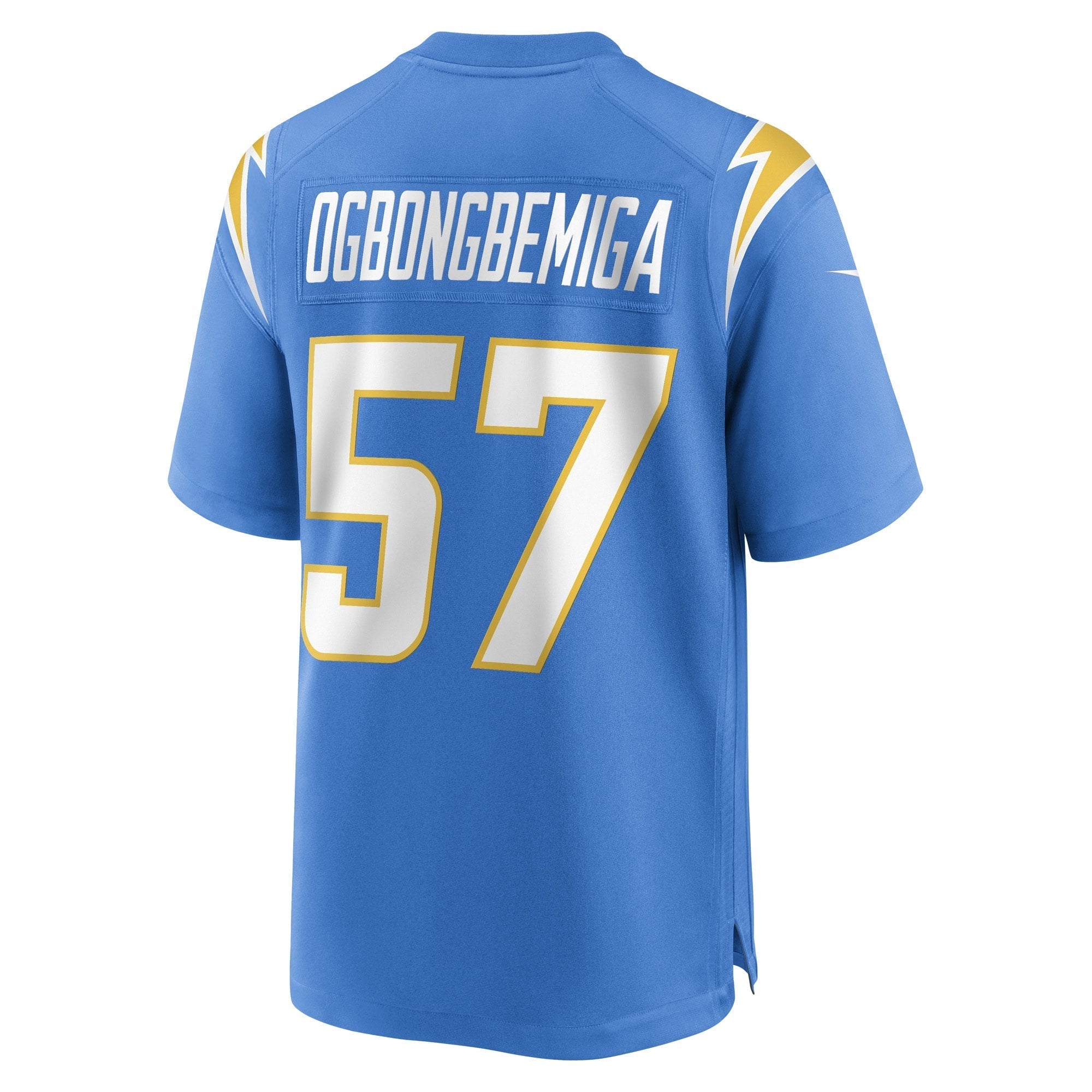 Men's Nike Amen Ogbongbemiga Powder Blue Los Angeles Chargers Game Player Jersey