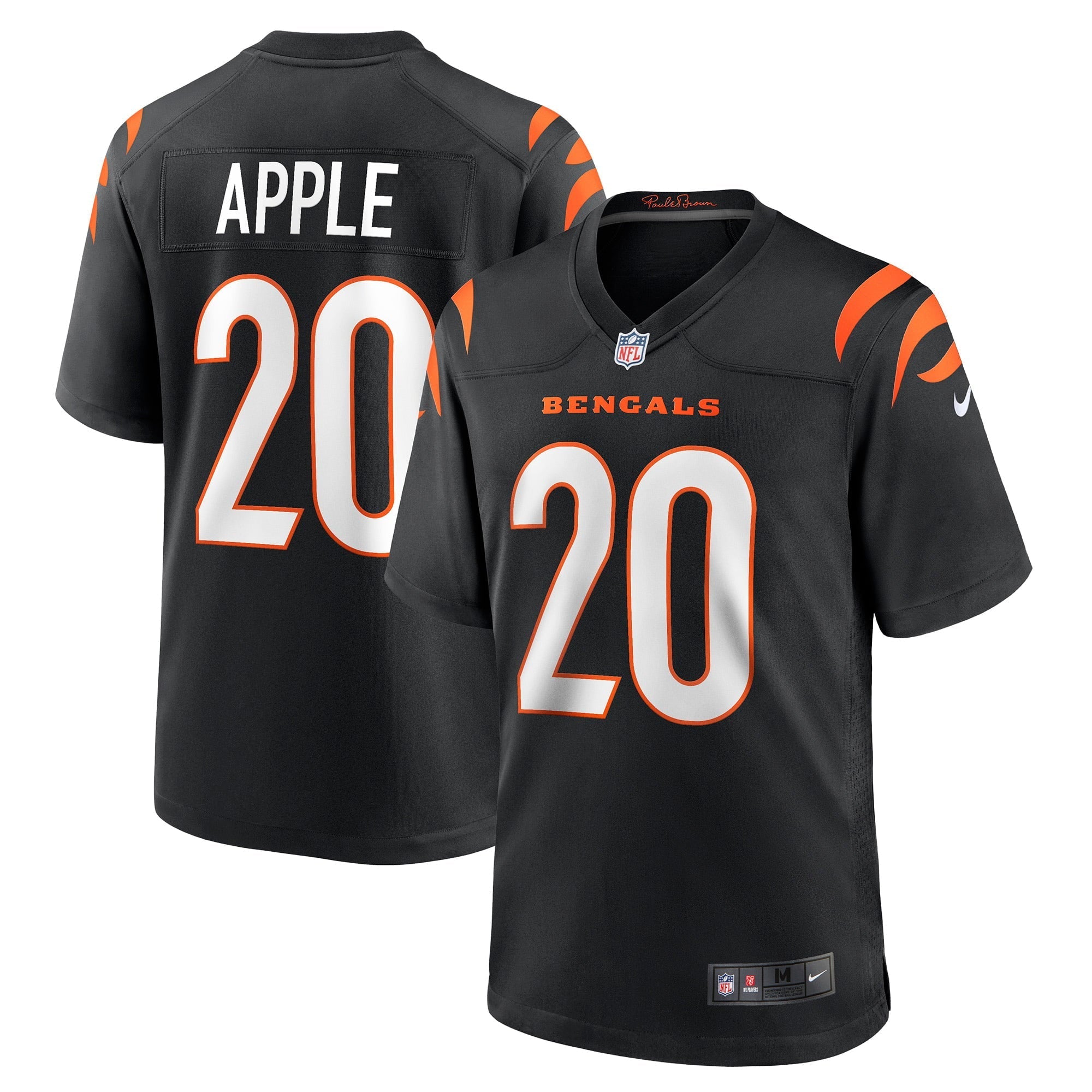 Men's Nike Eli Apple Black Cincinnati Bengals Game Jersey