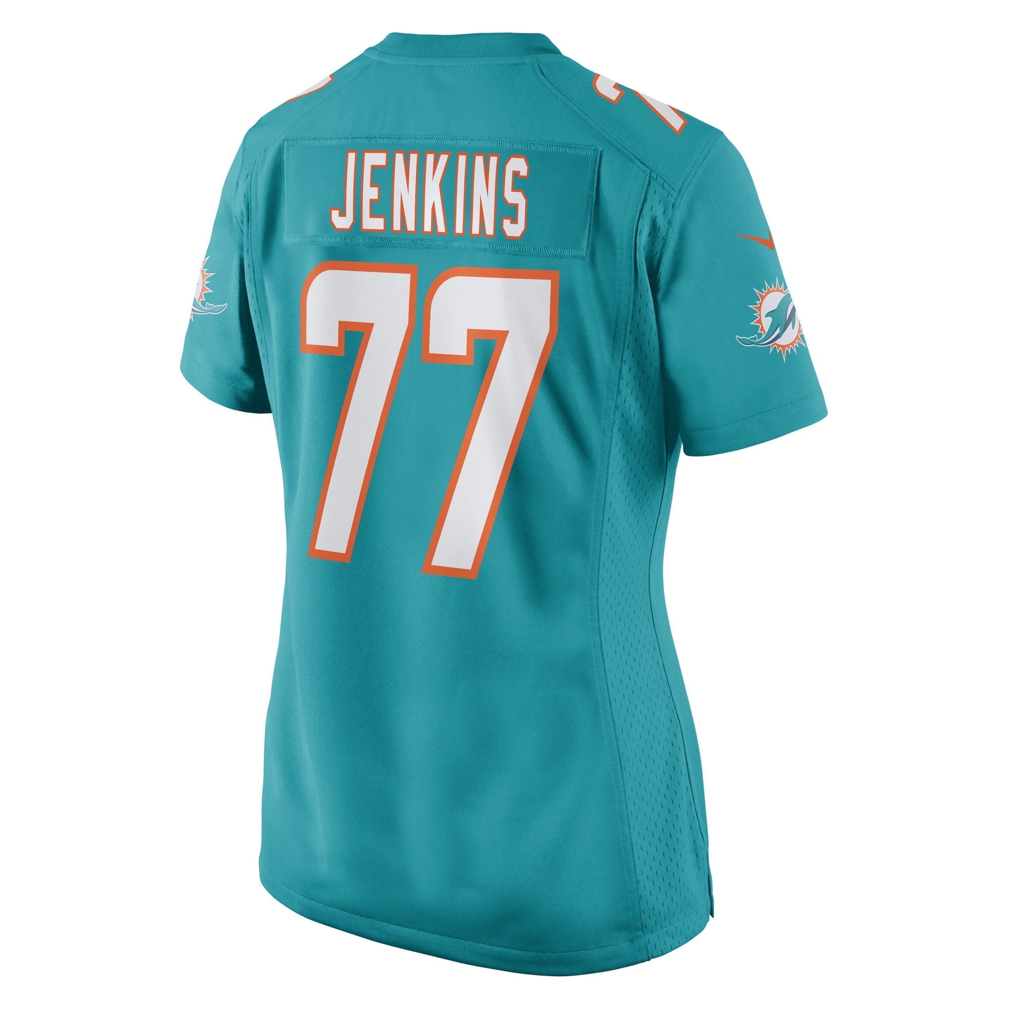Women's Nike John Jenkins Aqua Miami Dolphins Game Player Jersey