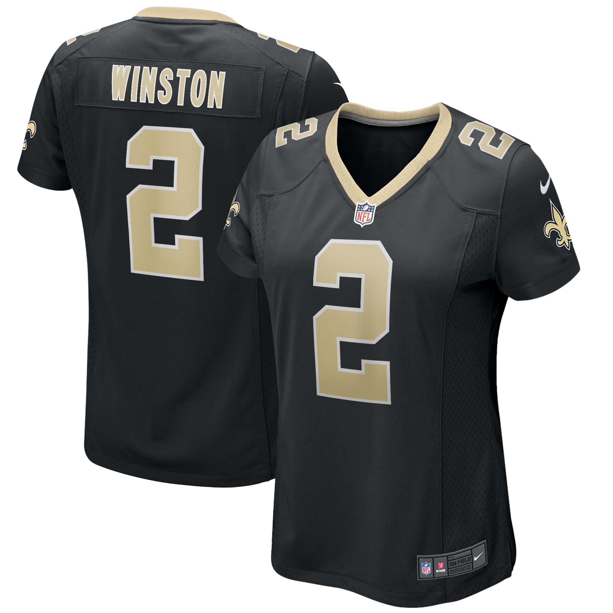 Women's Nike Jameis Winston Black New Orleans Saints Game Jersey