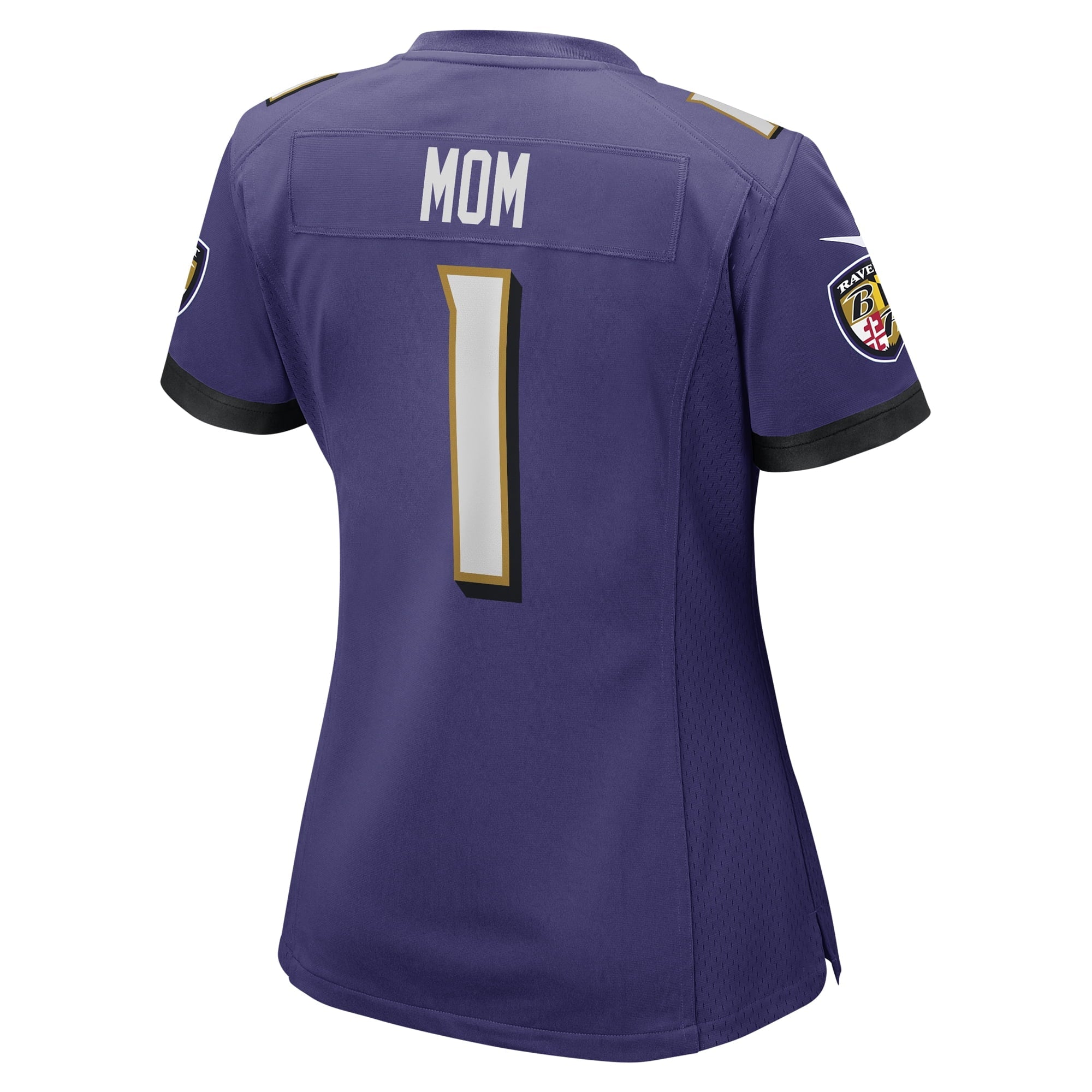 Women's Nike Number 1 Mom Purple Baltimore Ravens Game Jersey
