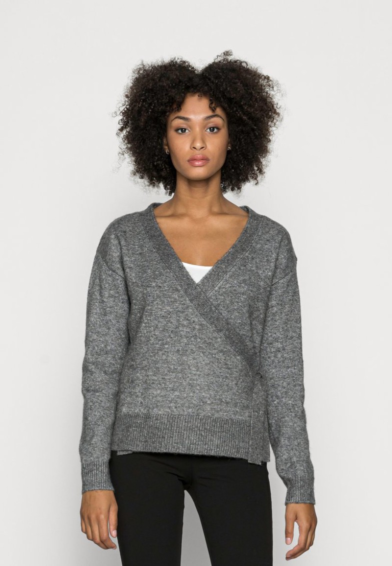 Outlet Anna Field LOOSE FIT WRAP – Jersey De Punto – Mottled Dark Grey, Mujer L