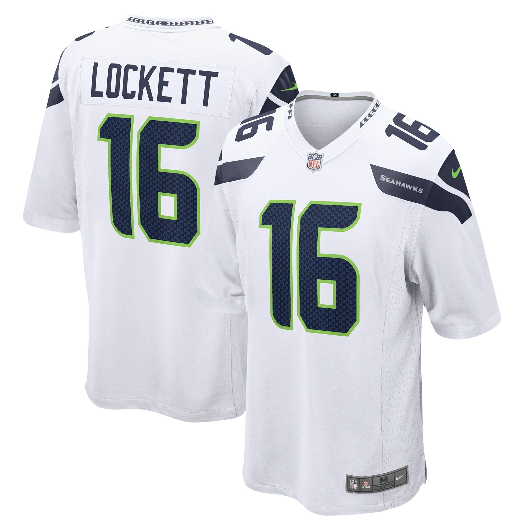 Men's Nike Tyler Lockett White Seattle Seahawks Game Jersey