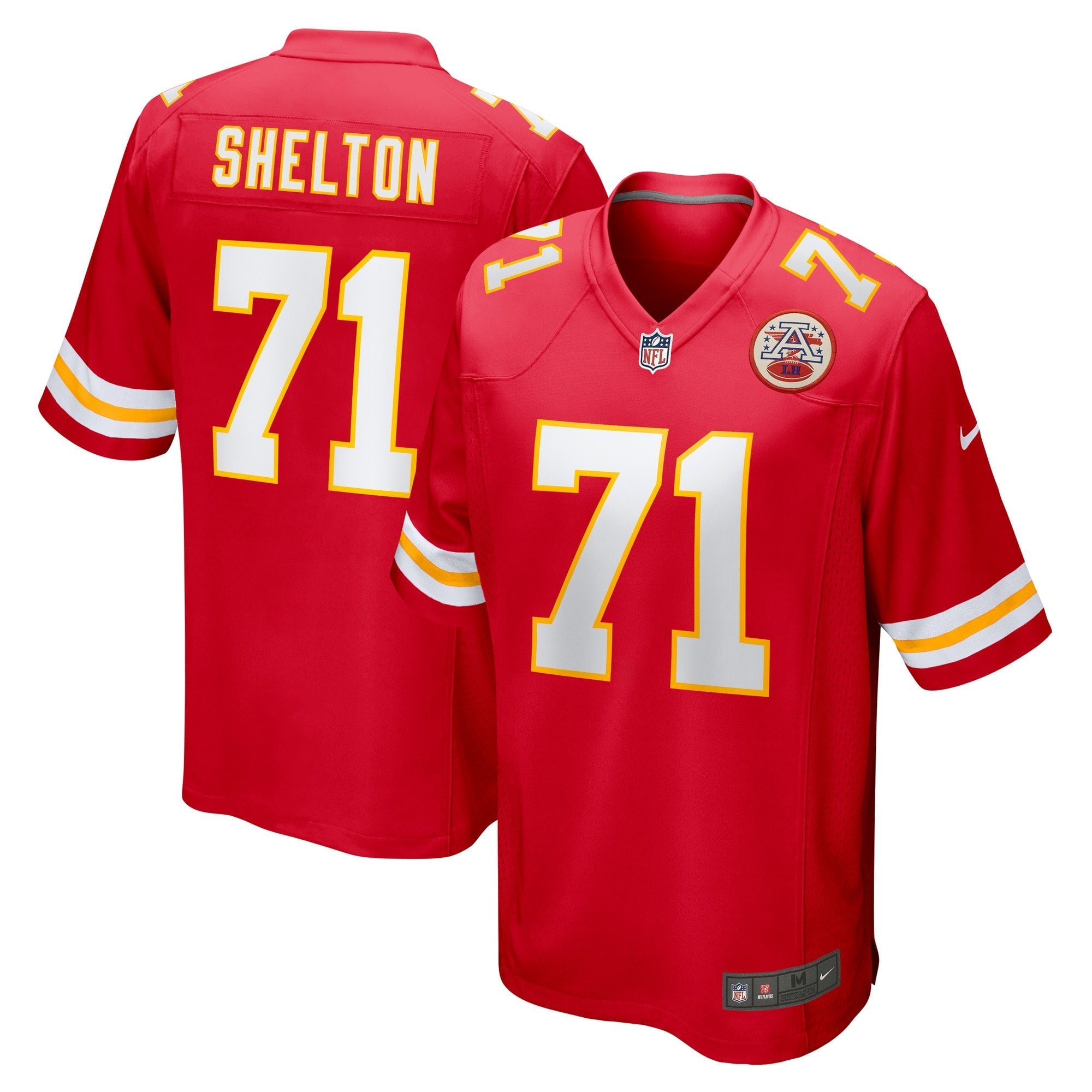 Men's Nike Danny Shelton Red Kansas City Chiefs Game Player Jersey