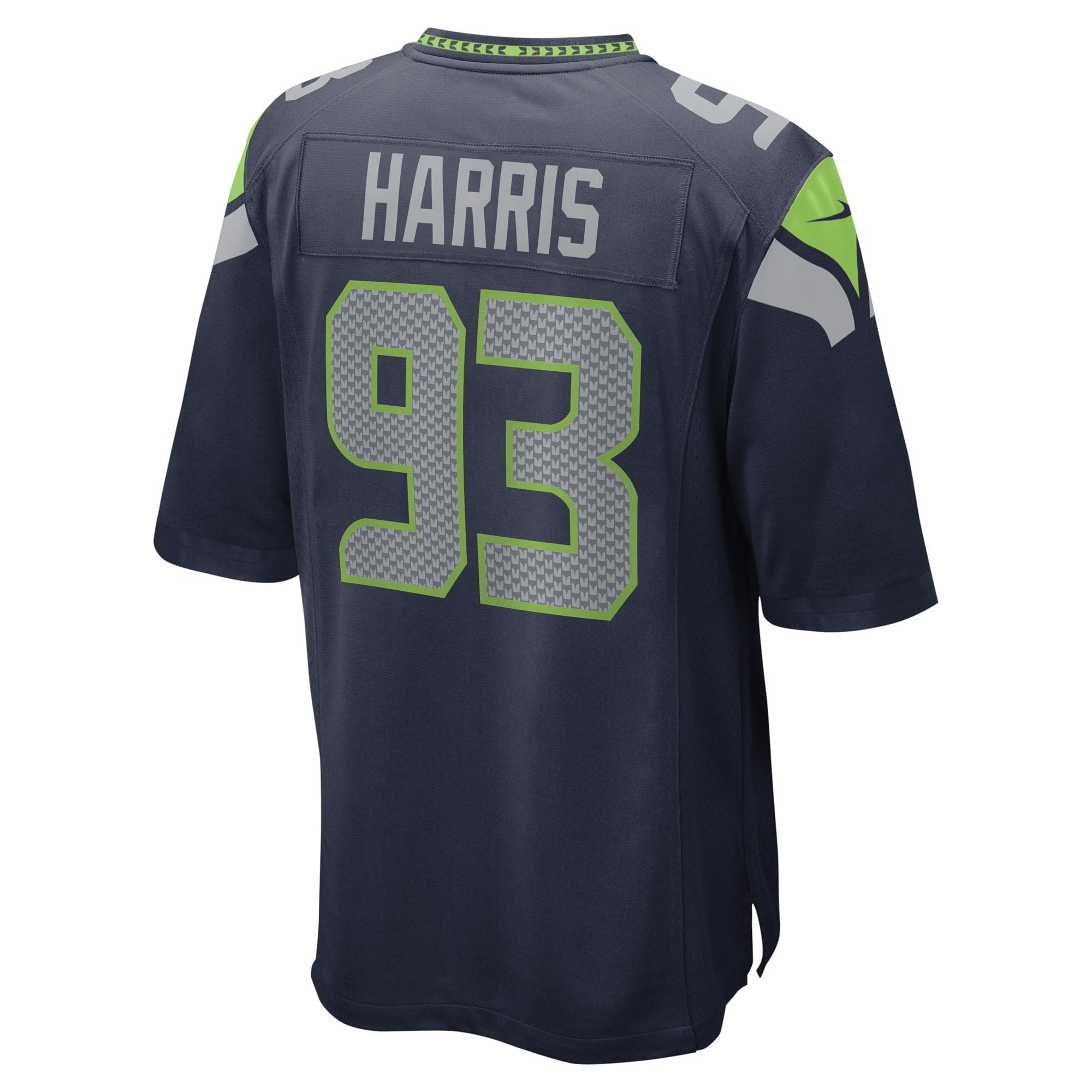 Men's Nike Shelby Harris College Navy Seattle Seahawks Game Player Jersey