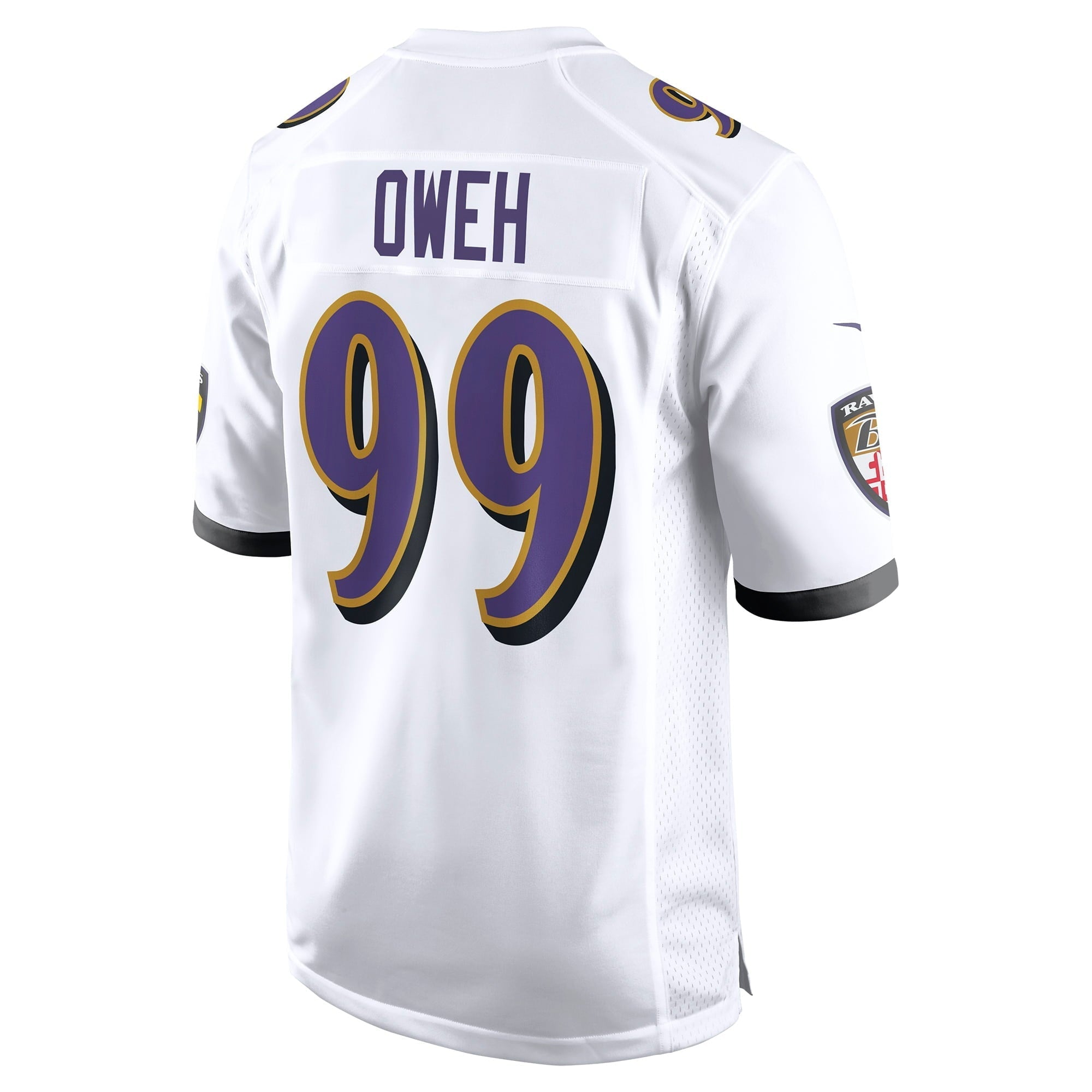 Men's Nike Odafe Oweh White Baltimore Ravens Game Jersey