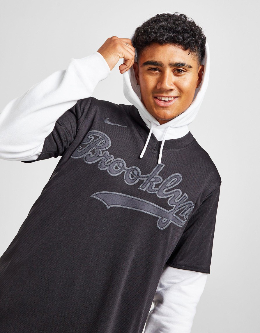 Cheap Nike MLB Brooklyn Dodgers Triple Black Jersey Sort S