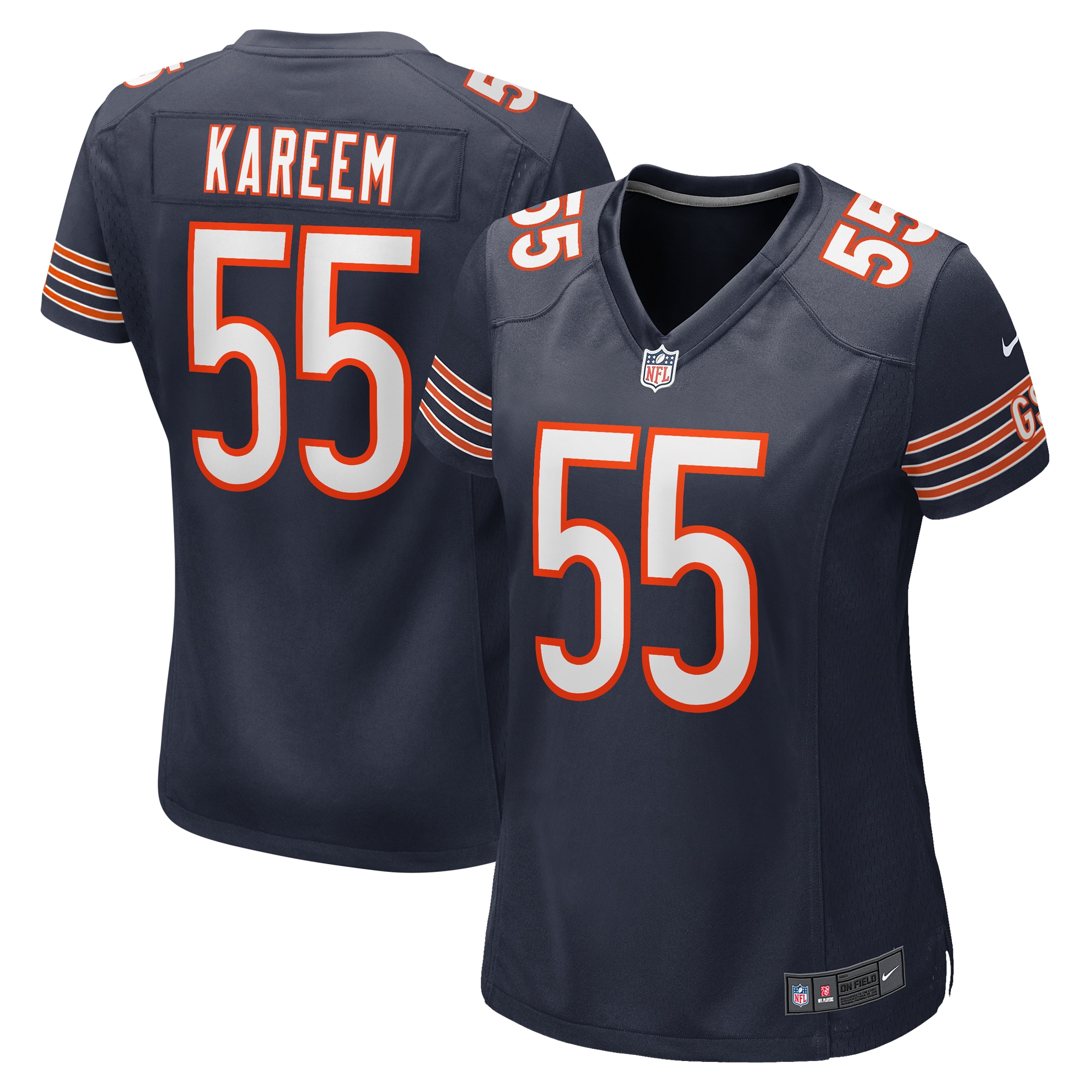 Khalid Kareem Chicago Bears Nike Women's Team Game Jersey -  Navy