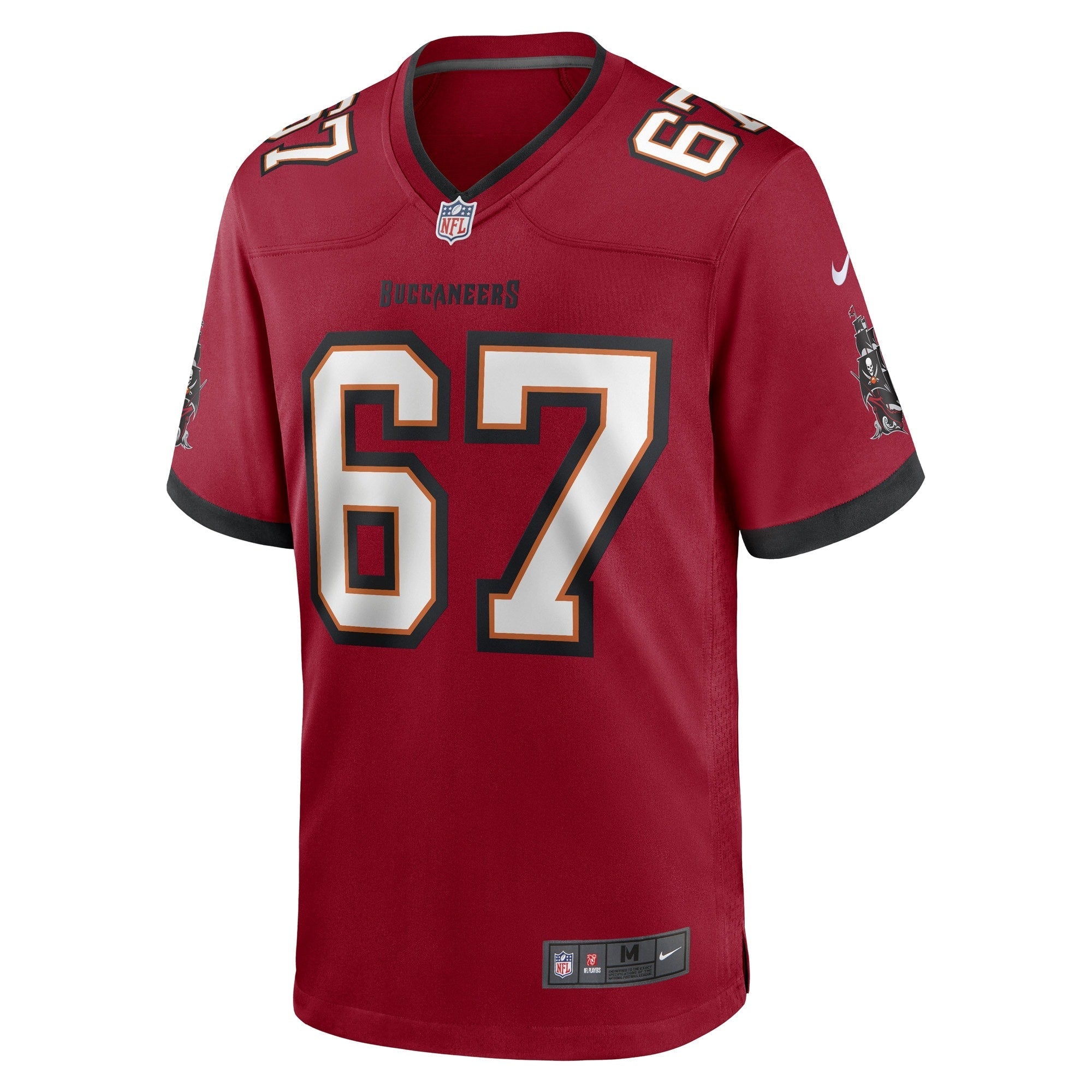 Men's Nike Luke Goedeke Red Tampa Bay Buccaneers Game Player Jersey