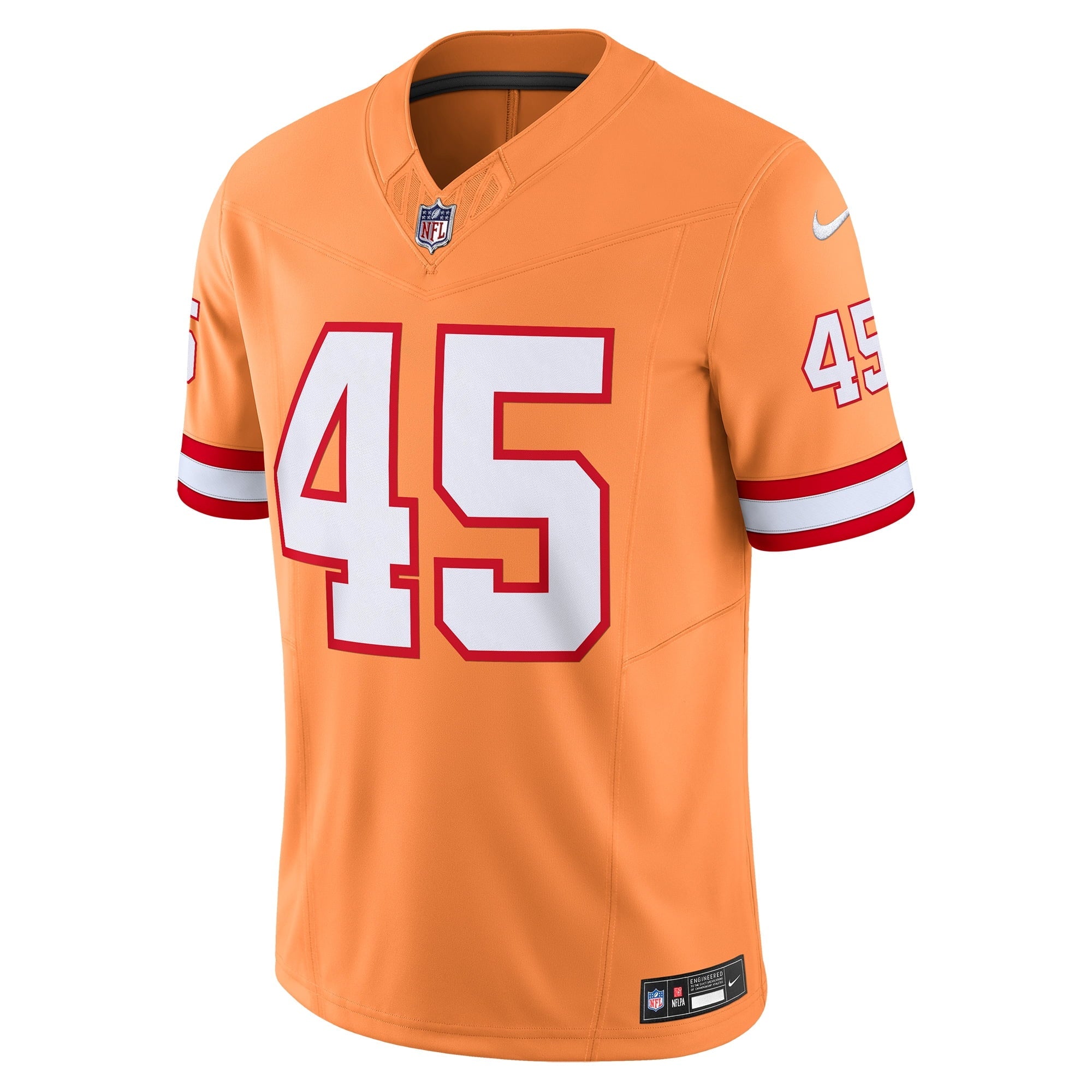 Men's Nike Devin White Orange Tampa Bay Buccaneers Throwback Vapor F.U.S.E. Limited Jersey