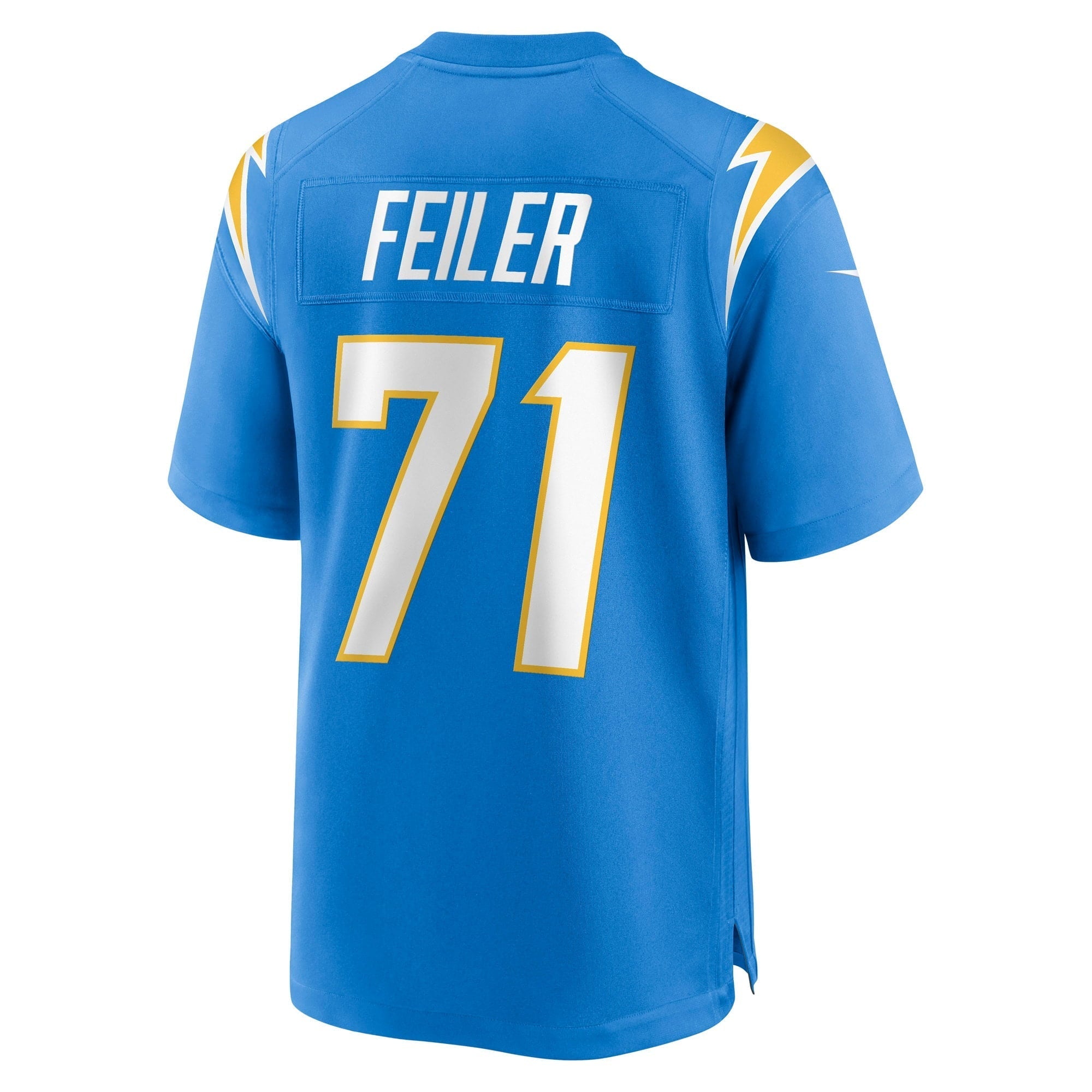 Men's Nike Matt Feiler Powder Blue Los Angeles Chargers Game Player Jersey