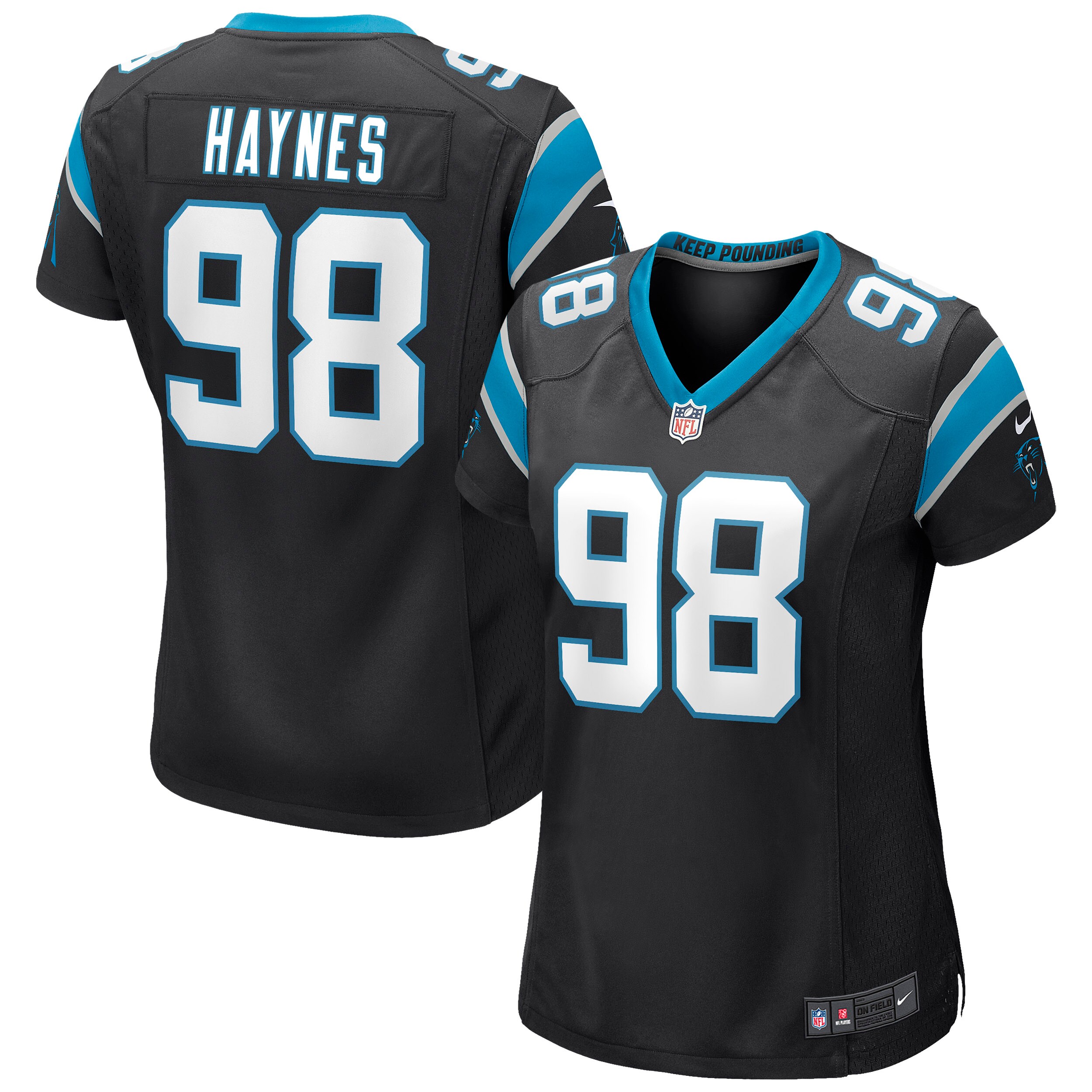Marquis Haynes Carolina Panthers Nike Women's Game Jersey - Black